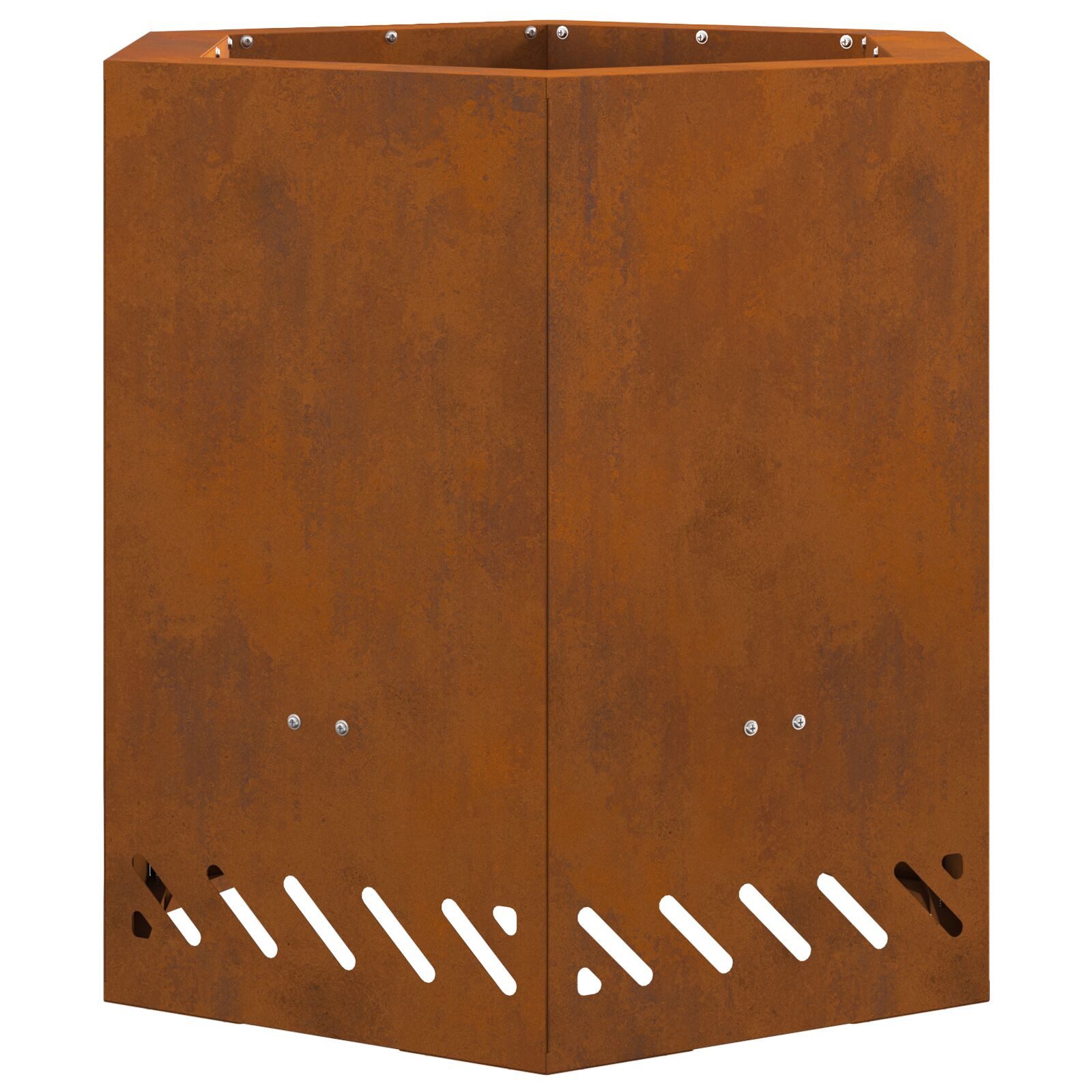 vidaXL Feuerkorb 48 x 48 x 51 cm Feuerschale Rauchfreier Feuerstelle Sechseckig 48x48x5