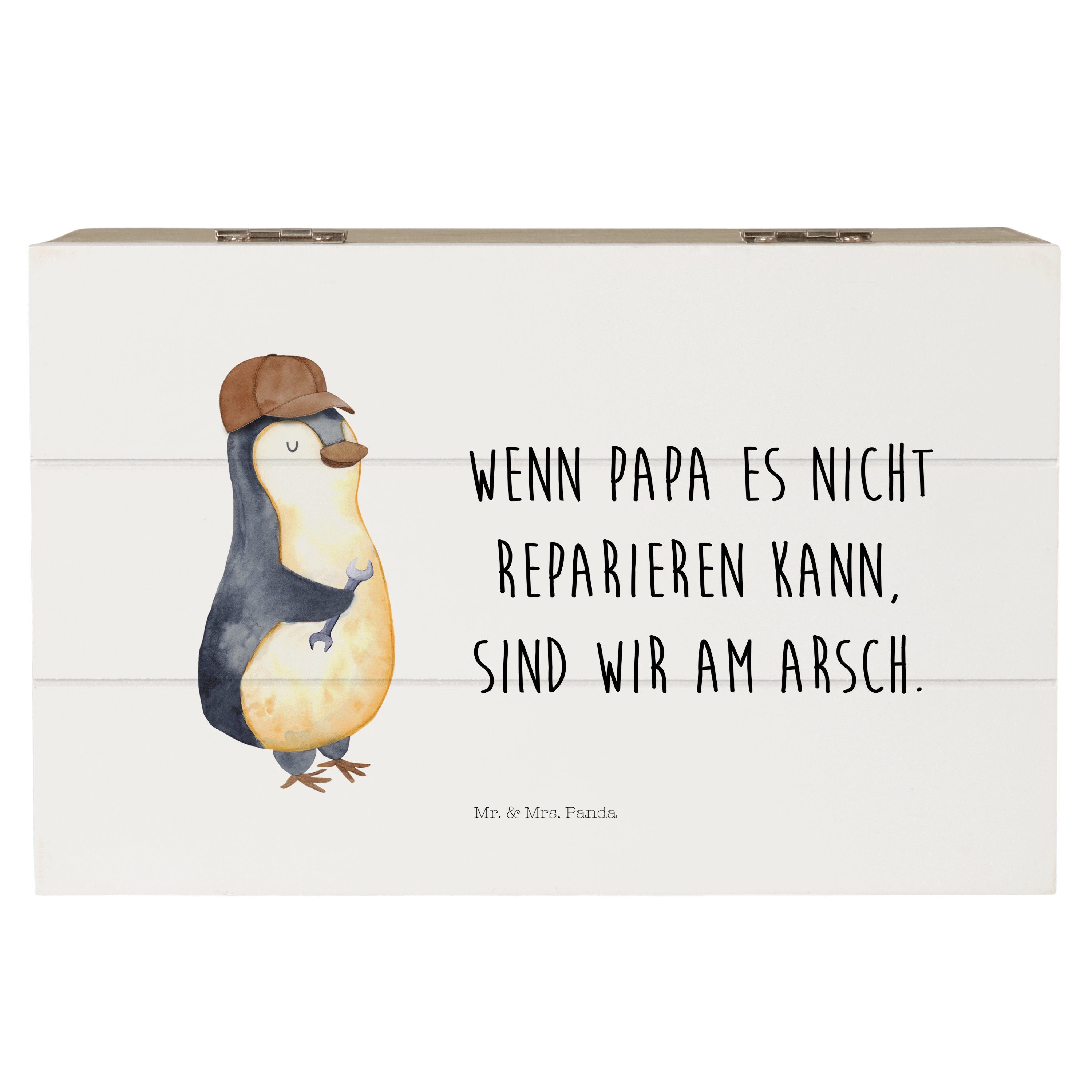 Dekokiste Wenn Papa es nicht reparieren kann, sind wir am Arsch - Weiß - Gesche