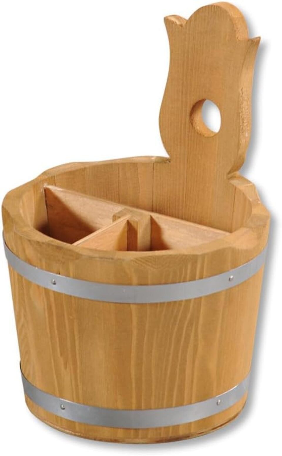 KESPER® Besteckkorb Aufbewahrungsbox/Besteckbehälter Ø 14 cm, H: 20 cm, Kiefernholz, (1-tlg)
