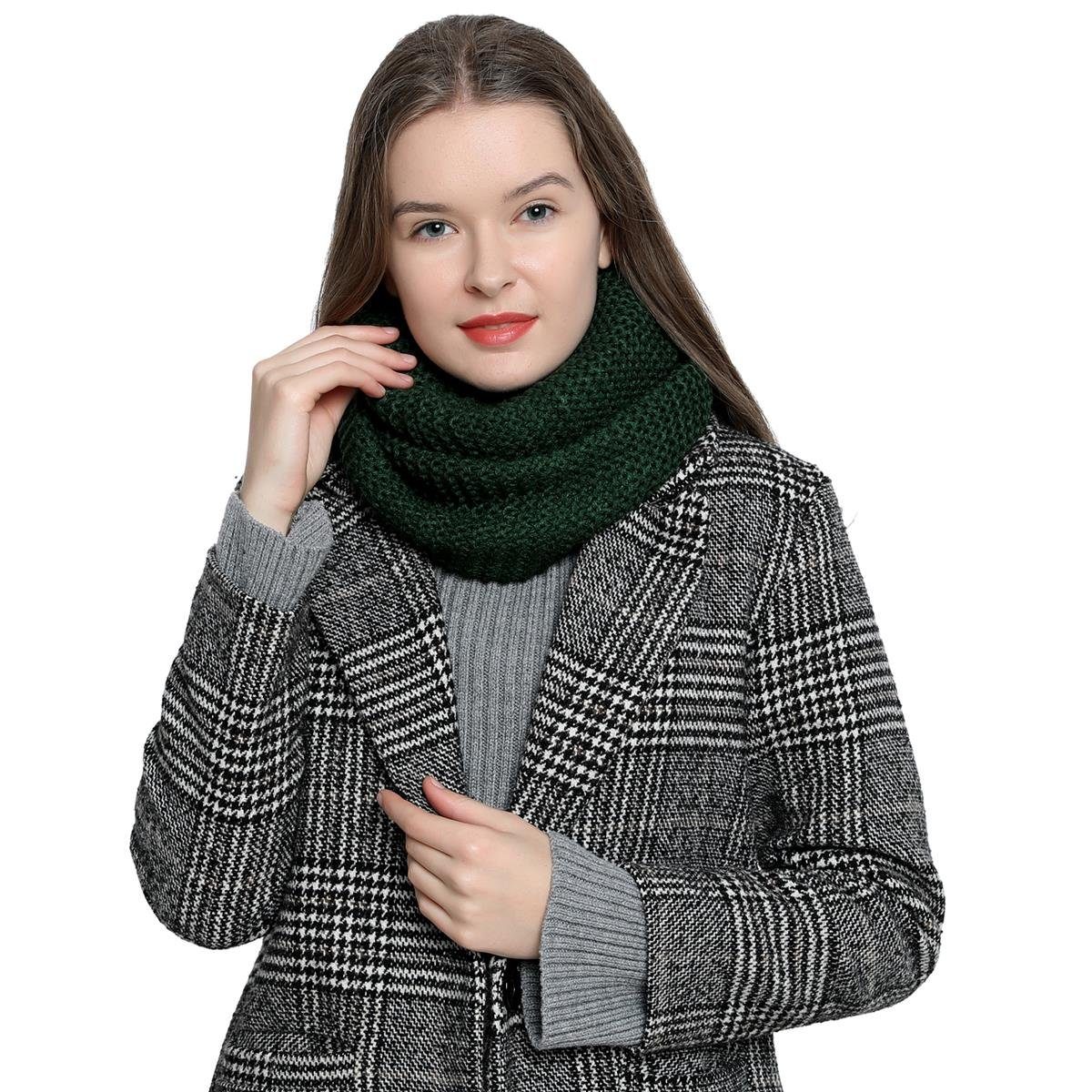 DonDon Schal Damen Winterschal Rundschal Schal, günstig online kaufen