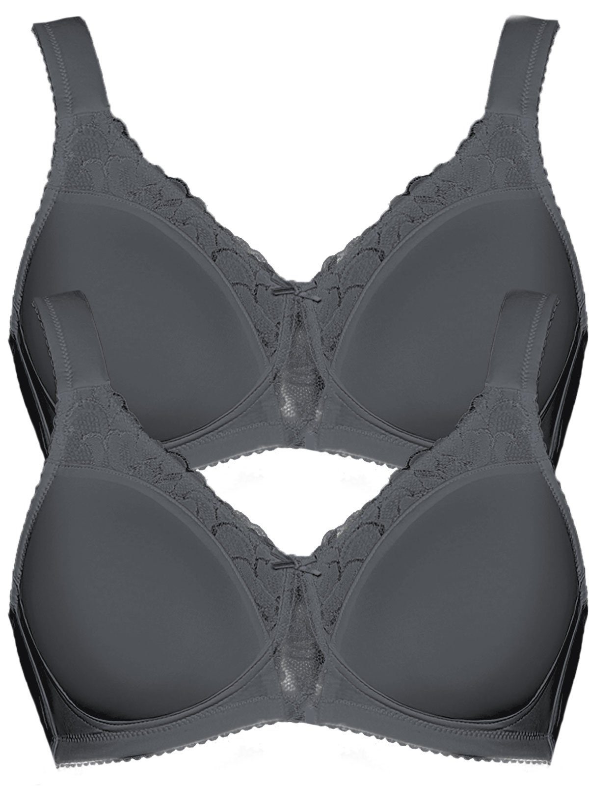 Viania Set: Bügelloser BH 2er Pack Soft BH Helga (Spar-Set, 2-tlg) nahtlos