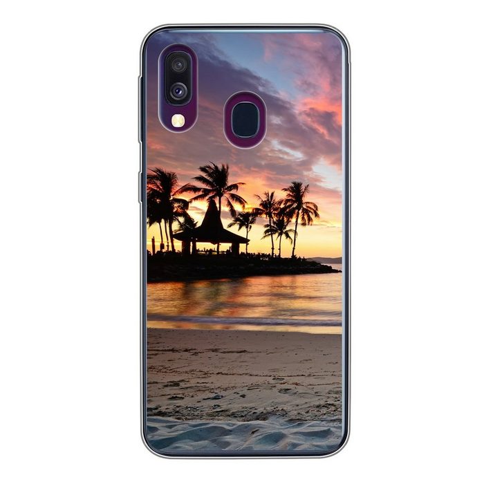 MuchoWow Handyhülle Strand - Tropisch - Farben Handyhülle Samsung Galaxy A40 Smartphone-Bumper Print Handy