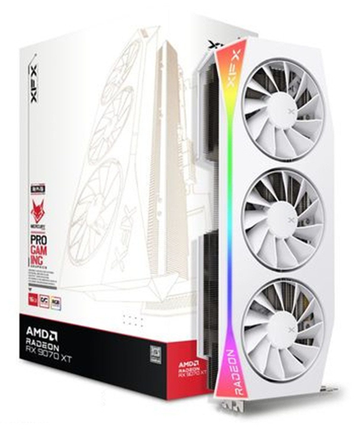 XFX XFX Mercury RX 9070 XT OC White Gaming Edition 16 GB Grafikkarte (16 GB)