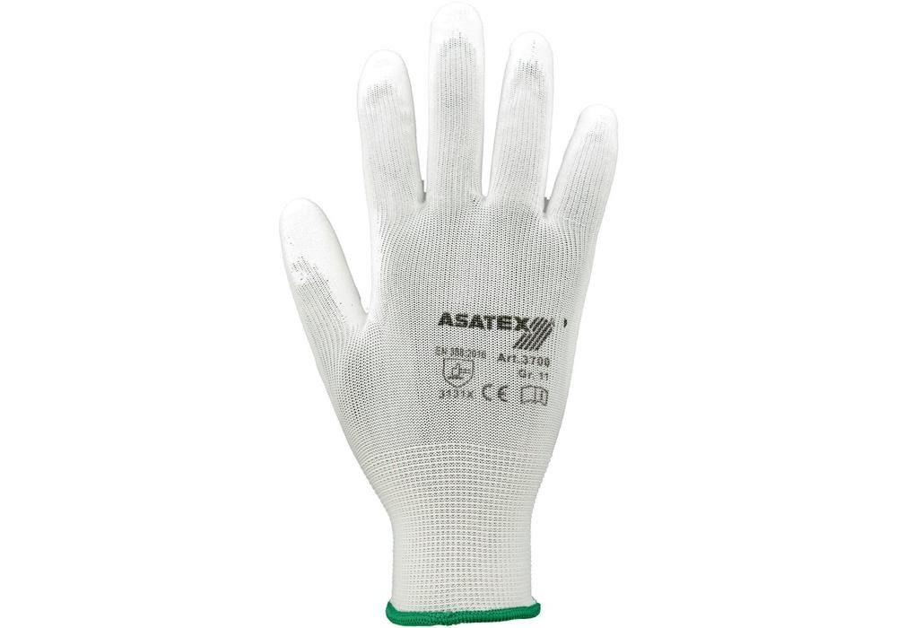 ASATEX Arbeitshandschuh-Set Handschuhe Größe 8 weiß EN 388 PSA-Kategorie II