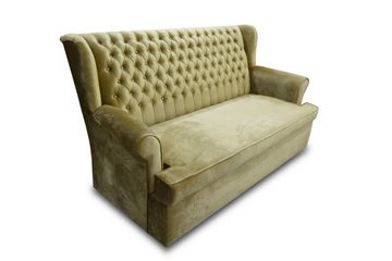 JVmoebel Sofa Chesterfield Designer Couch Mit Bettfunktion Sofa Polster Sitz, Made in Europe