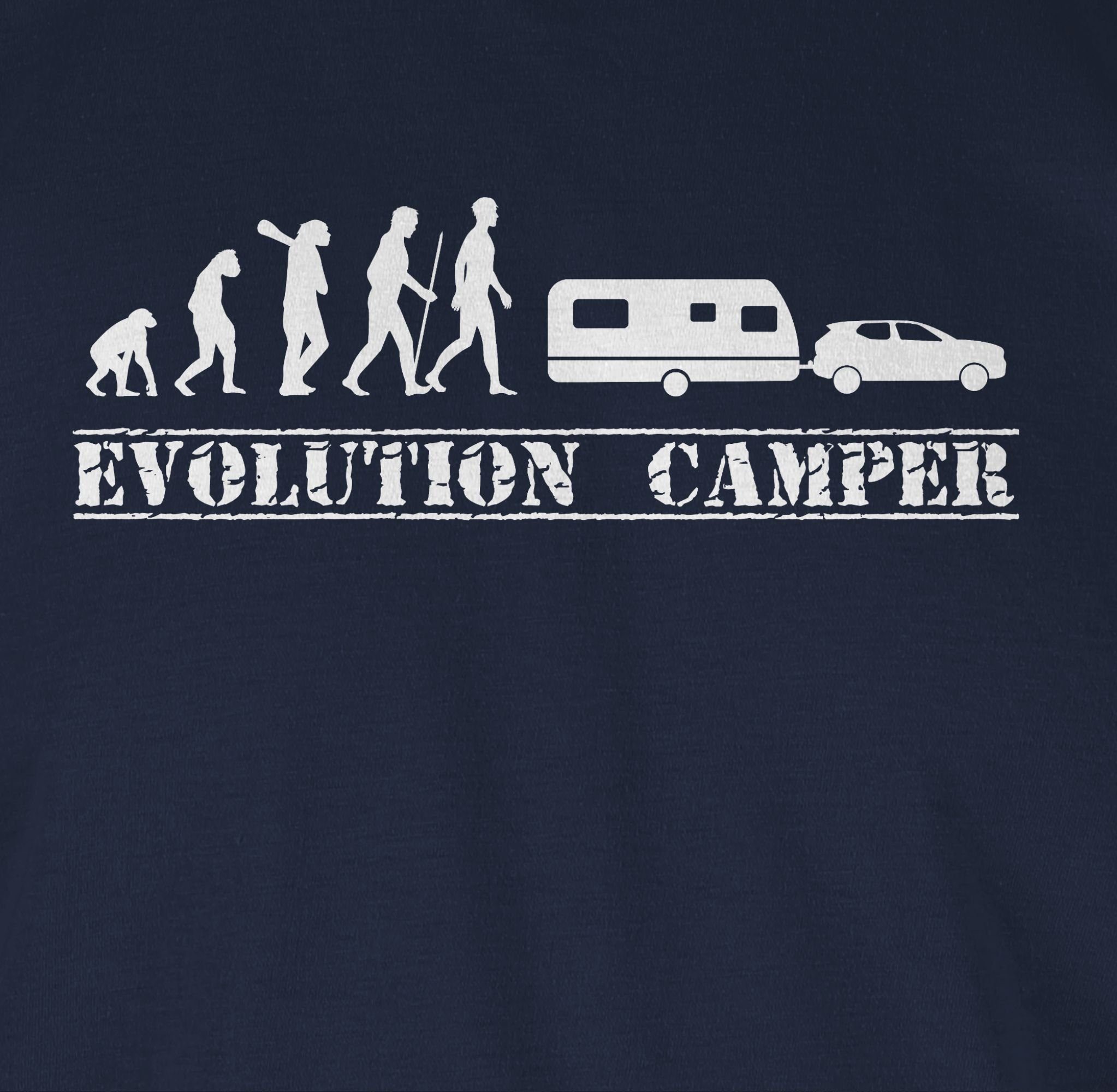 Blau Evolution Wohnwagen weiß 01 Navy T-Shirt Shirtracer Outfit Evolution
