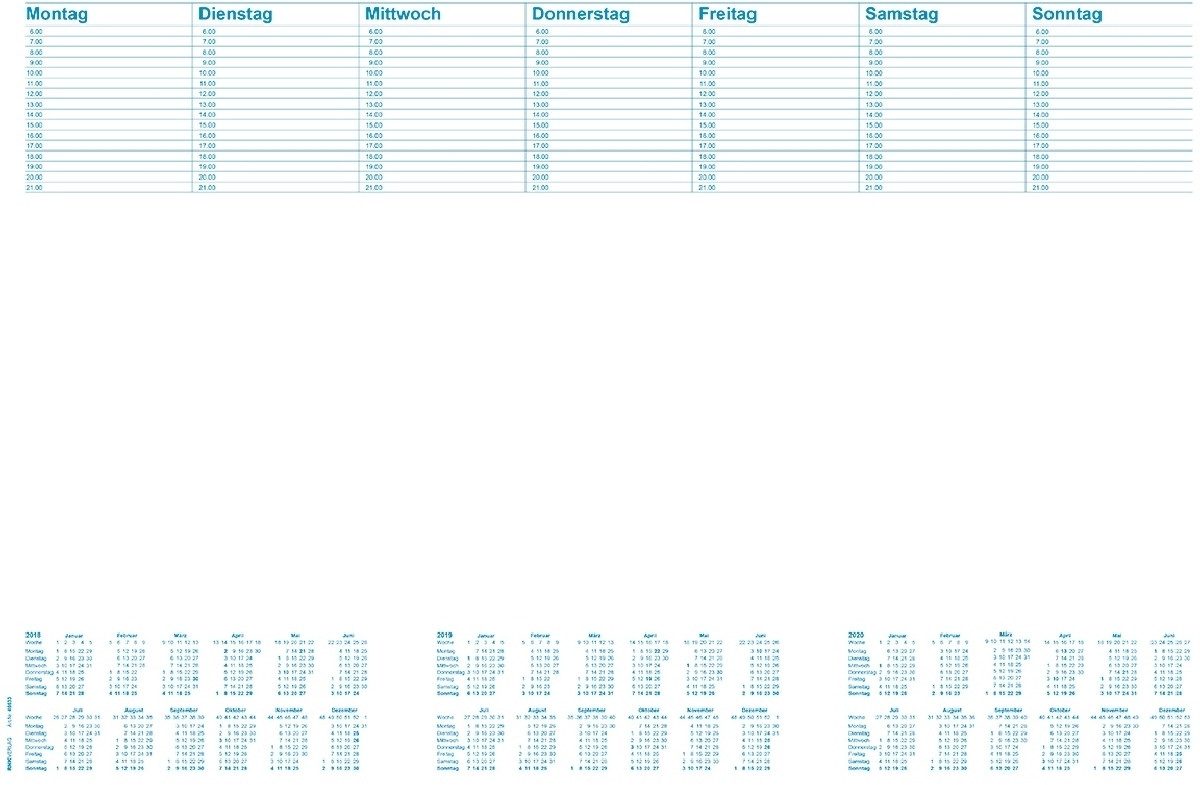 RNK Verlag Schreibtischunterlage Schreibunterlage Office Blanko/Kalendarium 480x330mm 30 Blatt