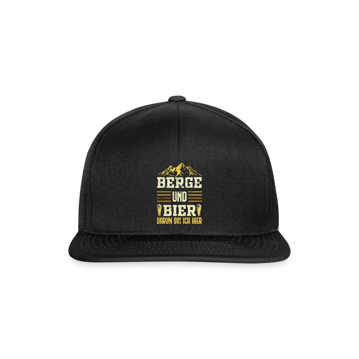 Snapback Cap Berge Und Bier Darum Bin Ich Hier Lustiger Spruch Snapback Cap