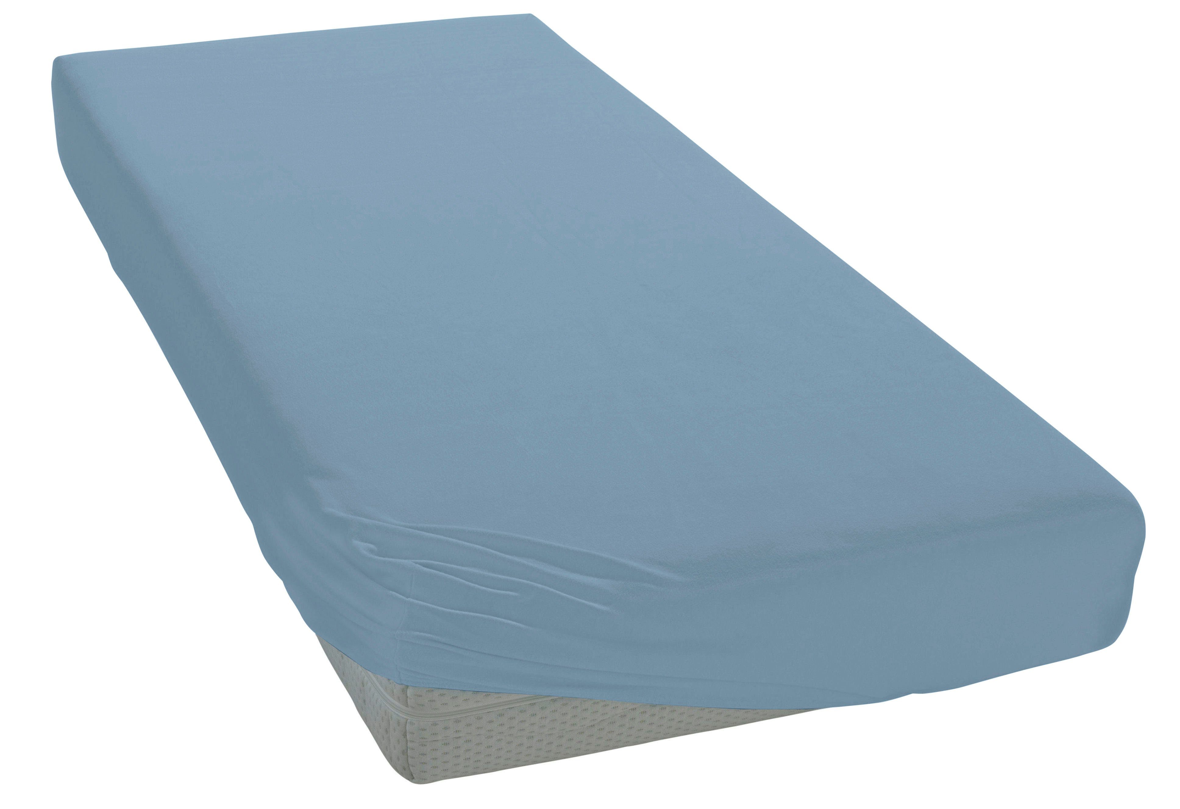 OTTO home Spannbettlaken BLACKBERRY in PREMIUM und BASIC Qualität, 100% Baumwolle, Jersey (110 g/m), Gummizug: rundum, (1 Stück), für hohe Matratzen bis 28 cm,  – Bild 3 von 5