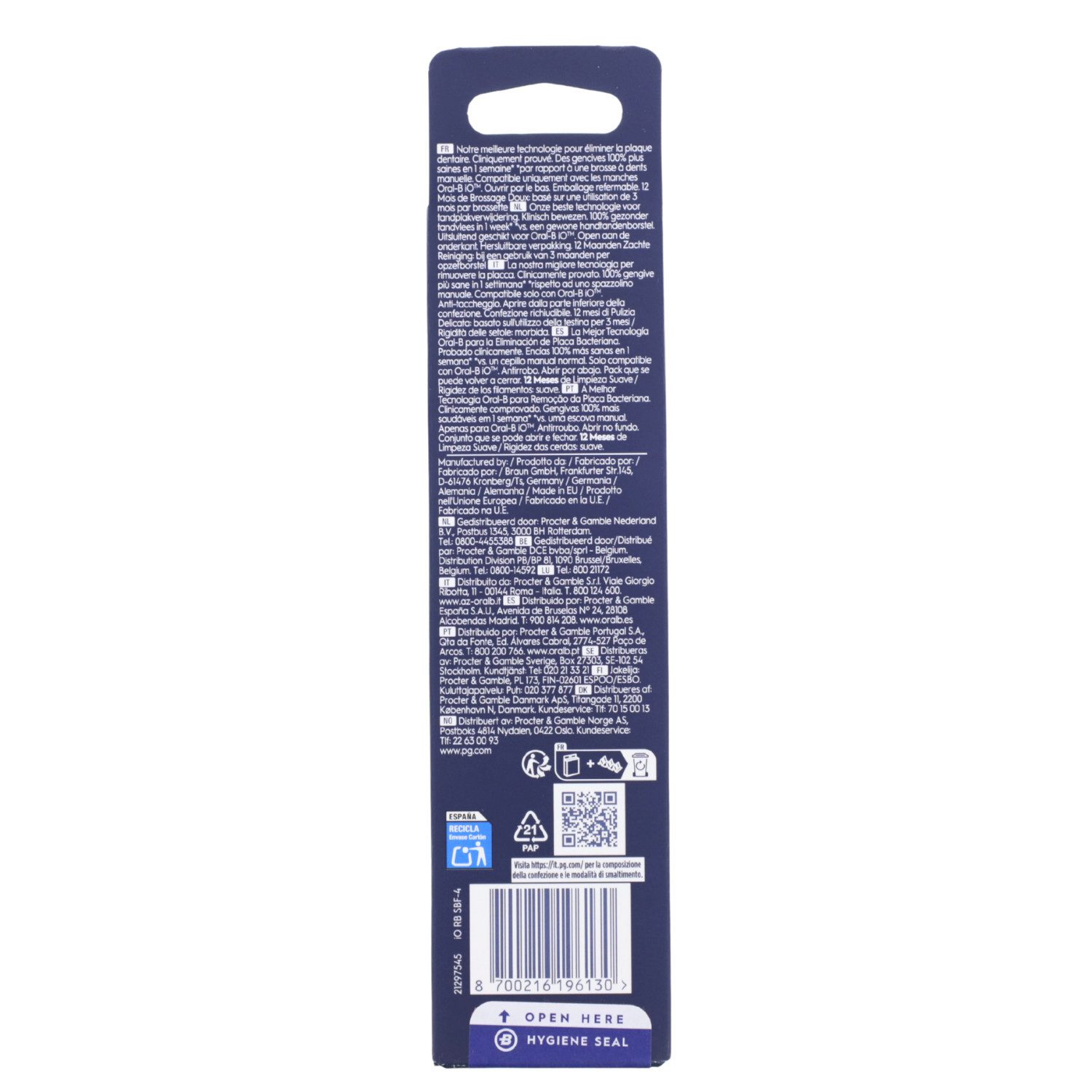 Oral-B Zahnbürste Oral-B iO Gentle Care Sanfte Reinigung Ersatzbürsten 4 Stück Schwarz
