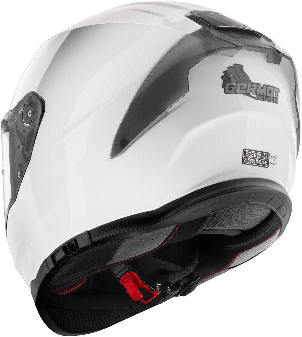 Germot Motorradhelm GM 350 Helm, vorbereitet für Kommunikationssystem,Notfallsystem-Polsterung (EQ
