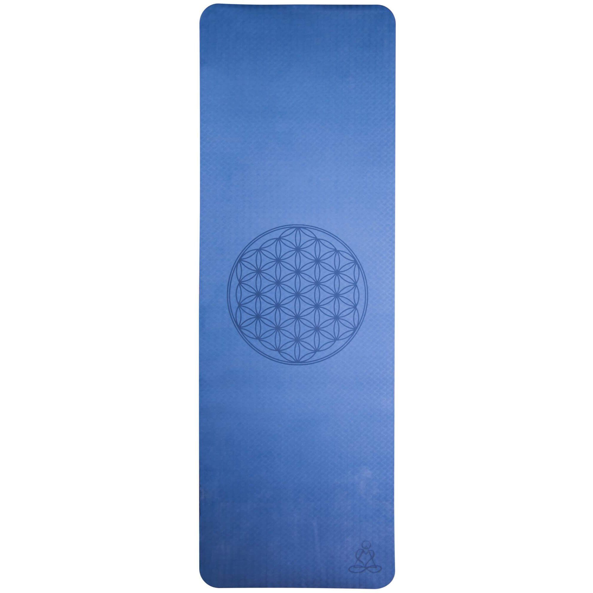 Berk Yogamatte Yogamatte TPE Basic (Standard, 1-St., Standard), Angenehm weiche und polsternde Yogamatte mit Blume des Lebens.