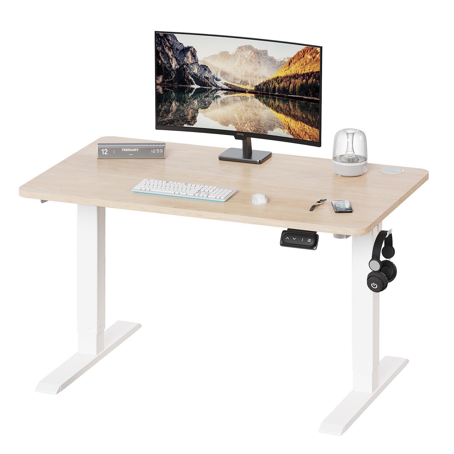 HOMALL Schreibtisch Höhenverstellbar elektrischer Memory-Funktion 100/120/1 günstig online kaufen