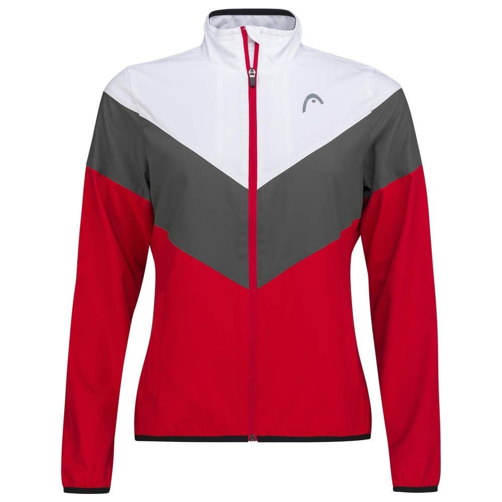 Trainingsjacke Tennis Club (modern, sportlich) rot/weiss Mädchen