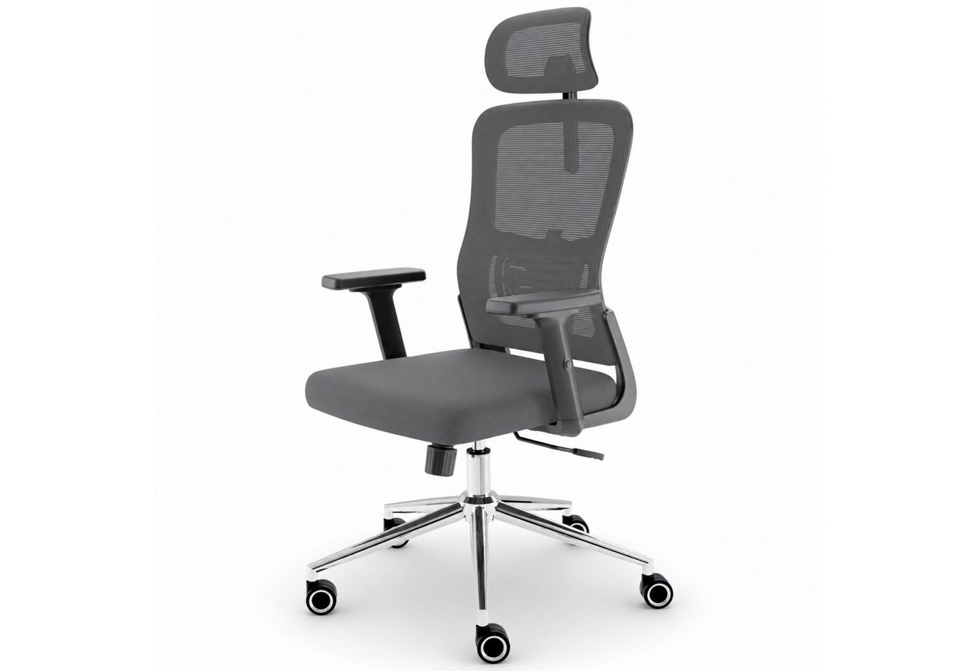 CLOUVOU Bürostuhl Ergonomisch, Schreibtischstuhl bis 150 kg - Testsieger (BrightSeat - Chefsessel für Arbeitszimmer, 2D Armlehne), Blade Wheels, Homeoffice, Gaming Stuhl, Drehstuhl