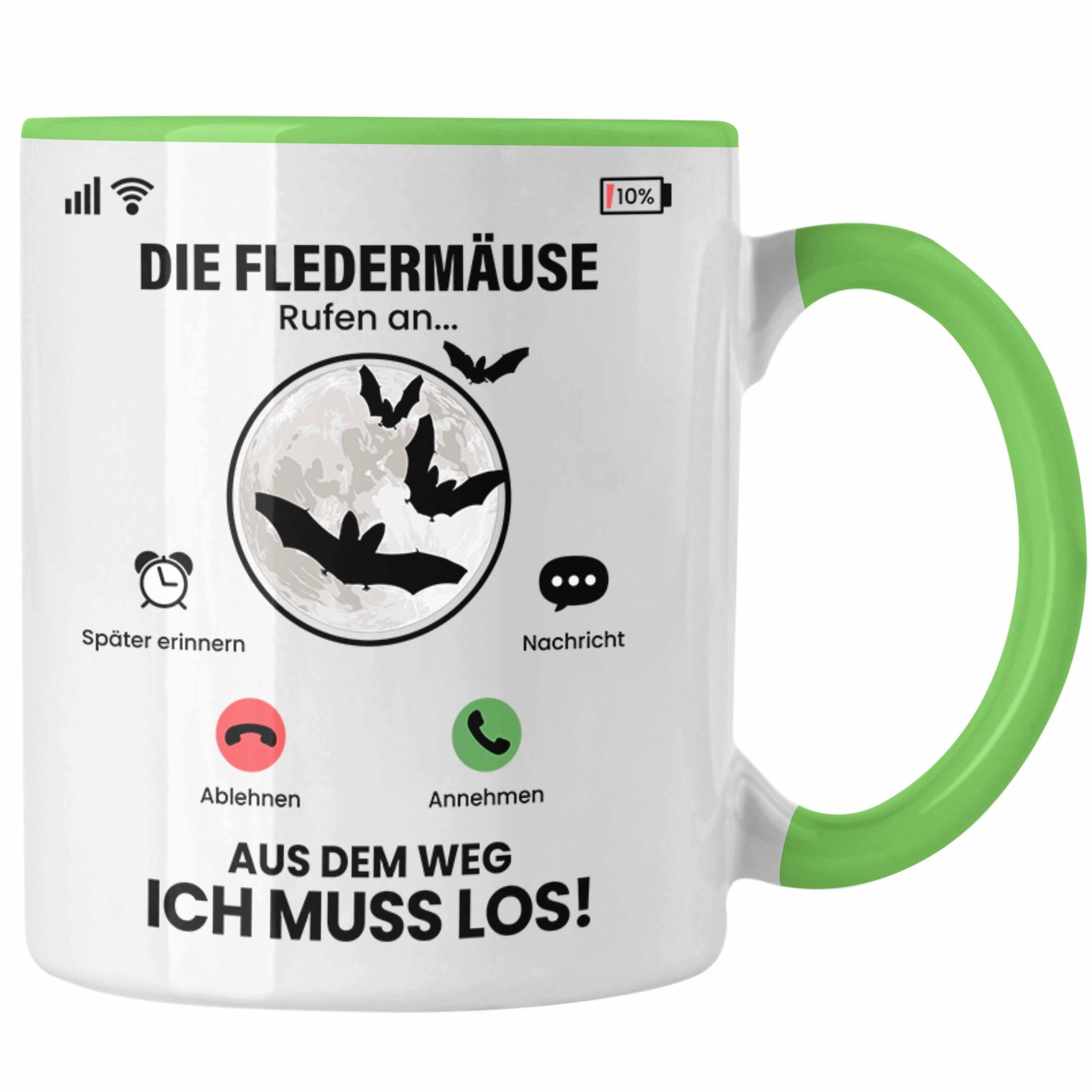An Trendation Die Tasse Fledermäuse Grün Rufen Geschenk Besitz Fledermäuse Züchter Tasse für