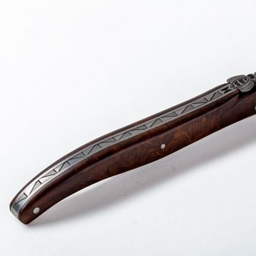 Laguiole Frankreich Taschenmesser Laguiole Village Taschenmesser mit Wüsteneisenholz Griff in 12cm, (1 St), Handmade, Edelstahlklinge