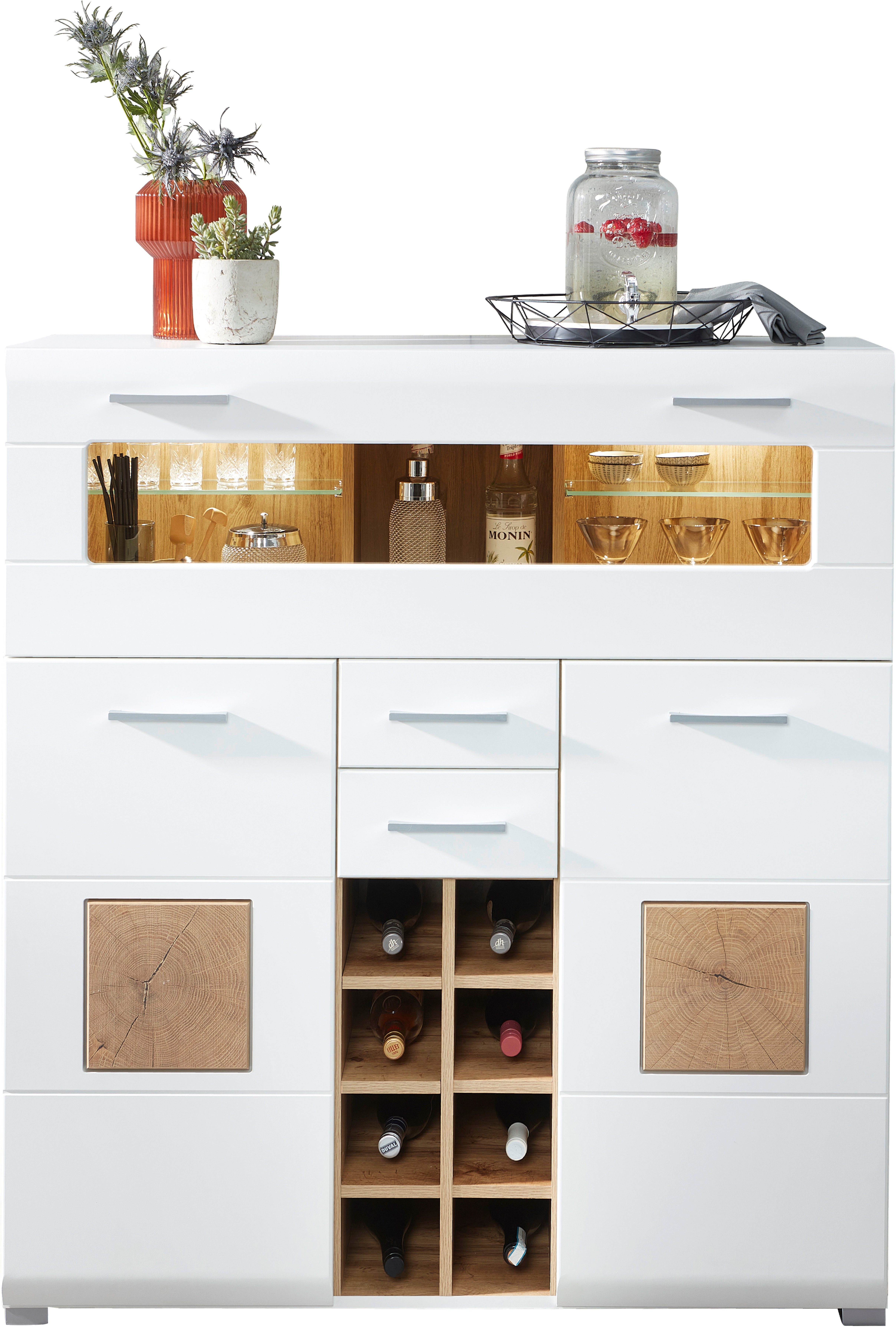 Innostyle Barschrank FUN PLUS, TOPSELLER! (Barschrank, OTTOs Choice) Maße: 120 x 129 x 37 cm (B/H/T), mit LED-Beleuchtung