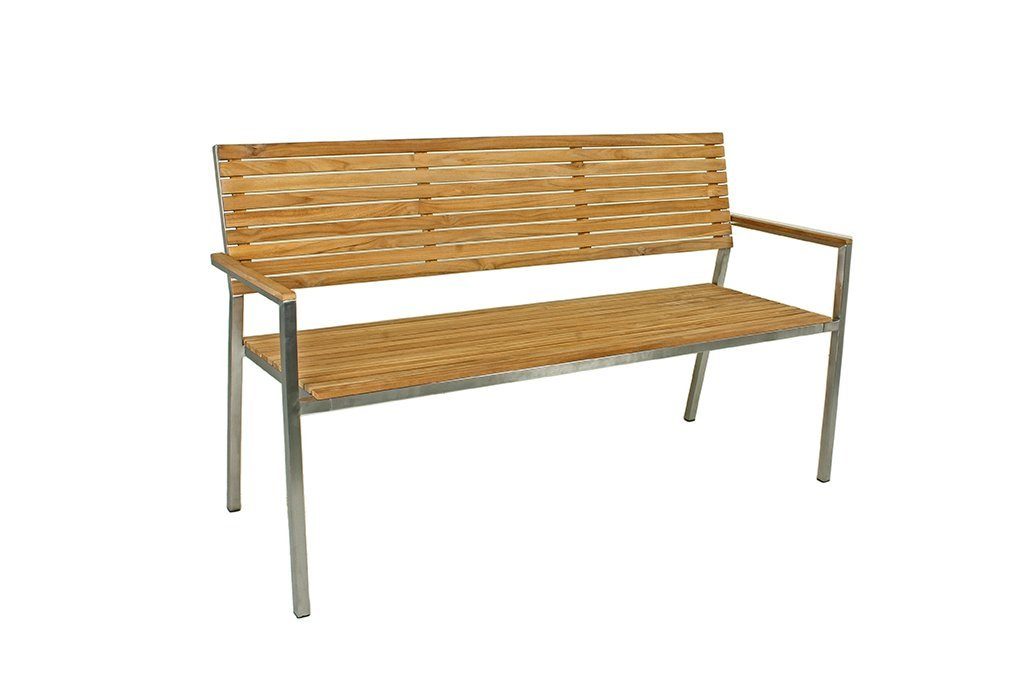 Gravidus Gartenbank »3-Sitzer Gartenbank Sitzbank Parkbank Bank Garten  Terrasse Edelstahl Teak« (1-St) online kaufen | OTTO