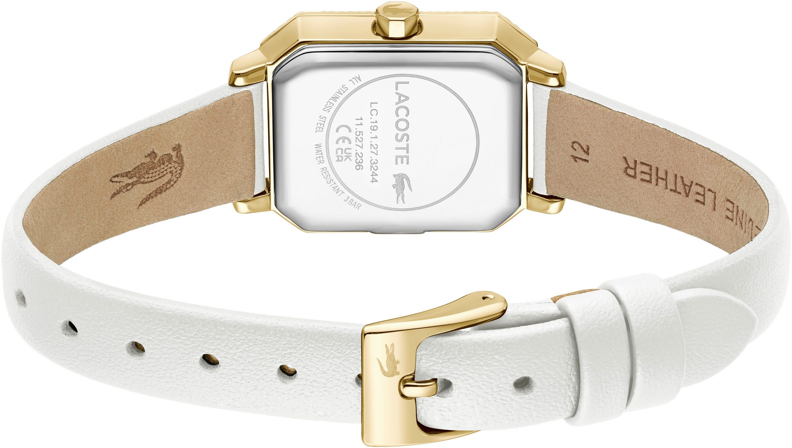 Lacoste Quarzuhr LACOSTE PARISIENNE 2001443, Armbanduhr, Damenuhr, Lederarmband, analog
