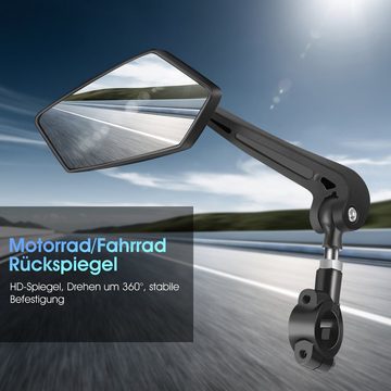 Henreal Fahrradspiegel für e-bike Fahrradrückspiegel klappbar (1 Paar)