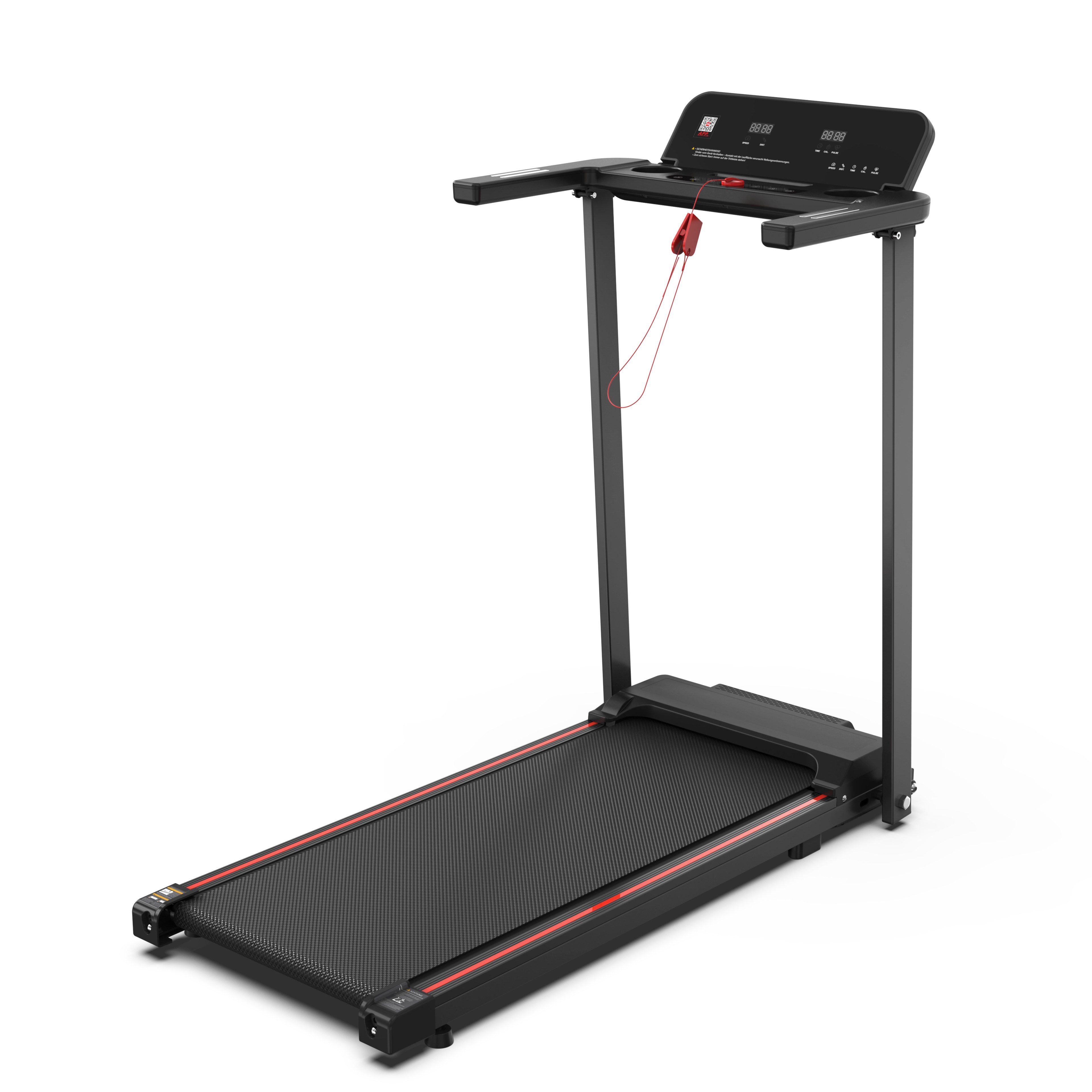 CARPAT SPORT Laufband Klappbares Laufband für Zuhause & Büro bis 12 km/h, 120 kg Belastbarkeit, LED-Display App-Steuerung, leise & transportabel