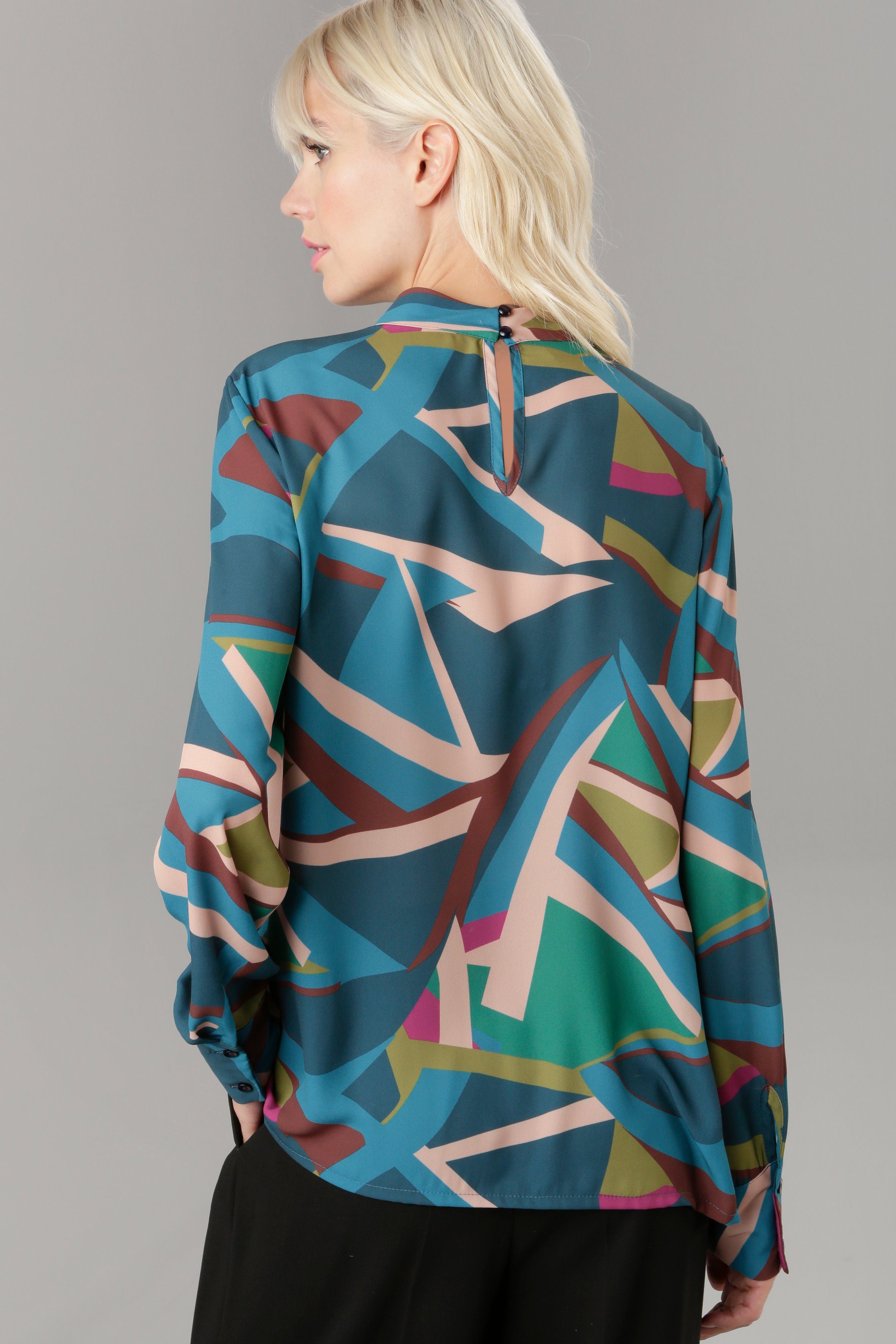 Aniston Allover-Print kräfigten in Farben Druckbluse mit SELECTED