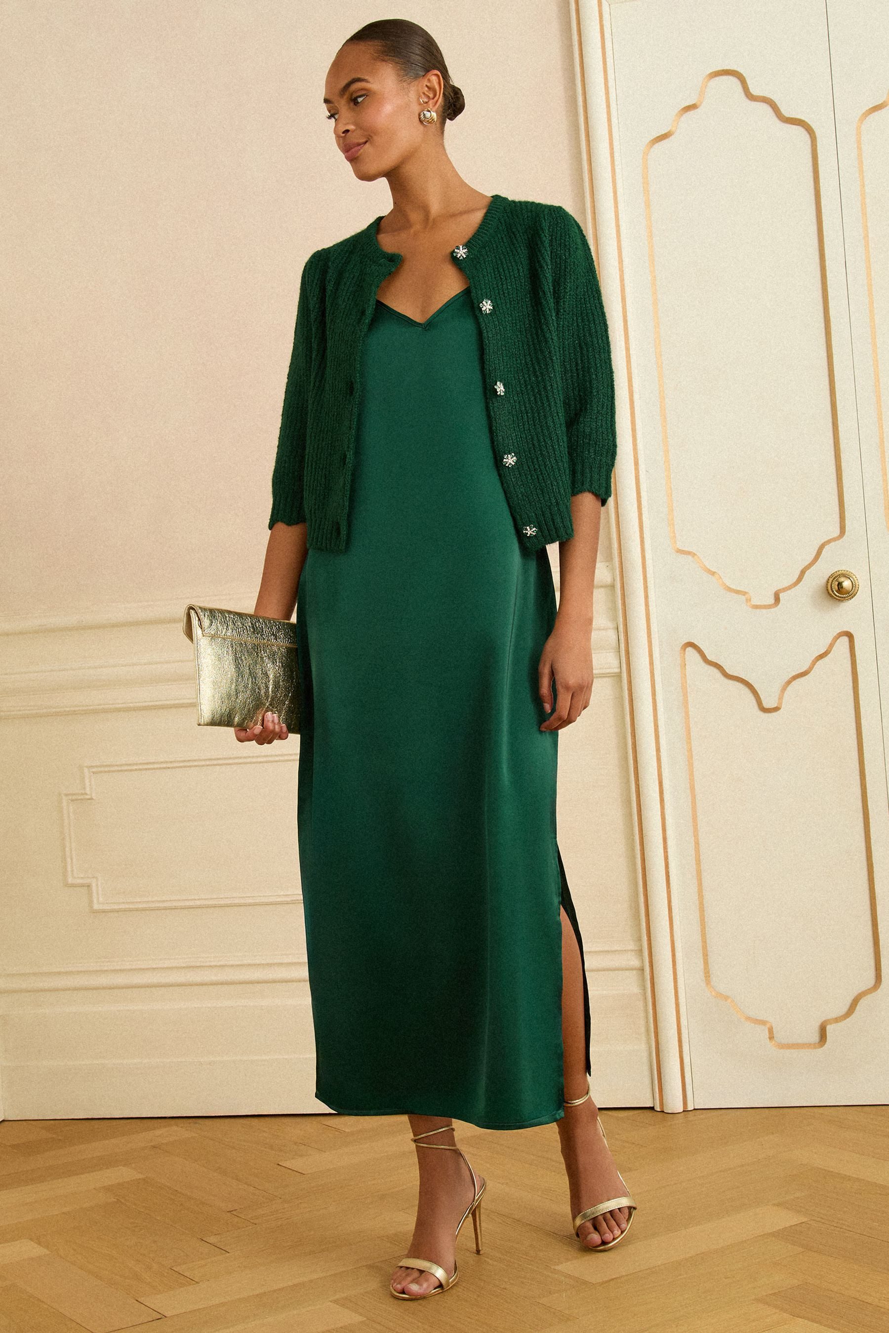 Strickkleid Love & Roses 2-in-1 Strick-Trägerkleid, Regular