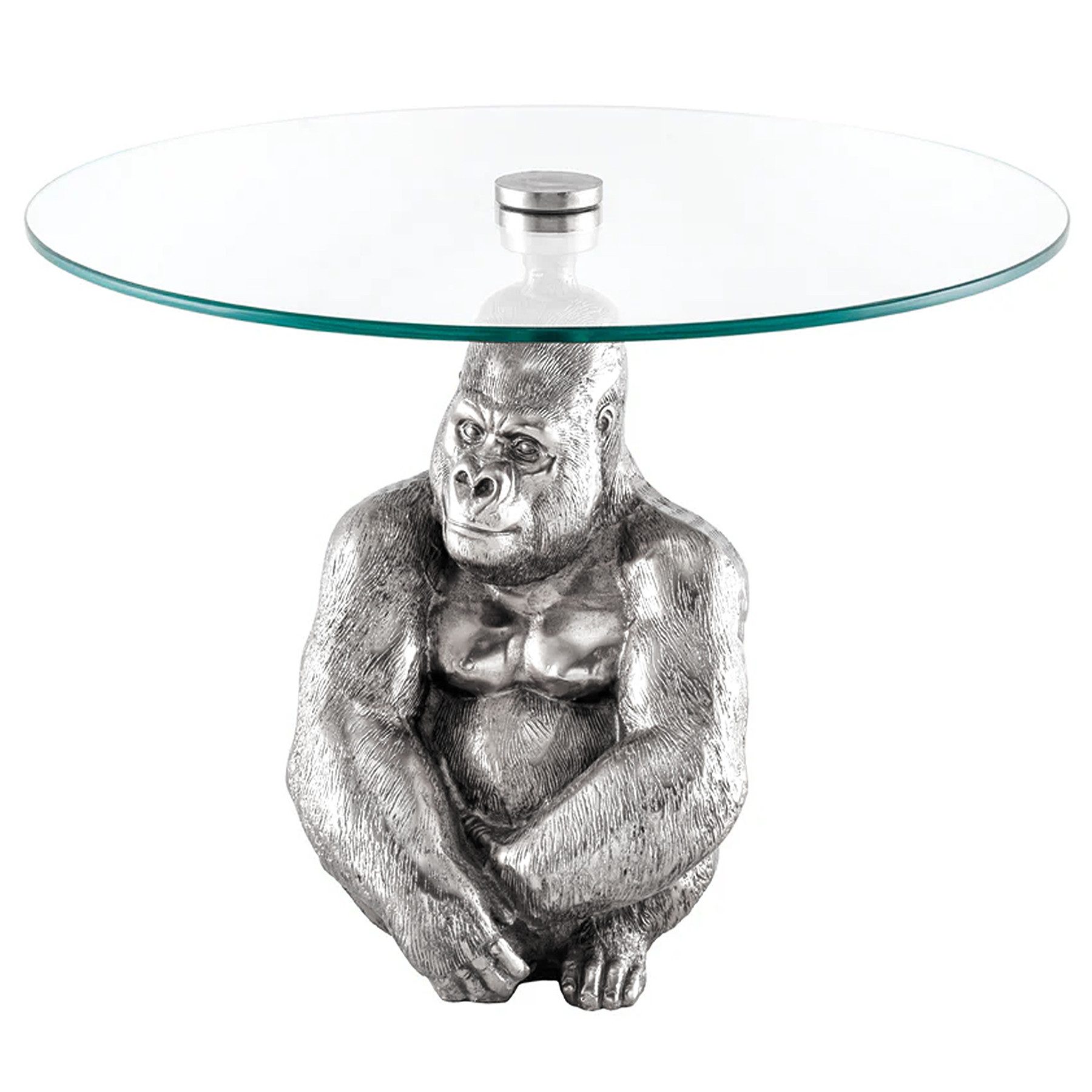 riess-ambiente Couchtisch WILDLIFE KONG 60cm silber / transparent (Einzelar günstig online kaufen
