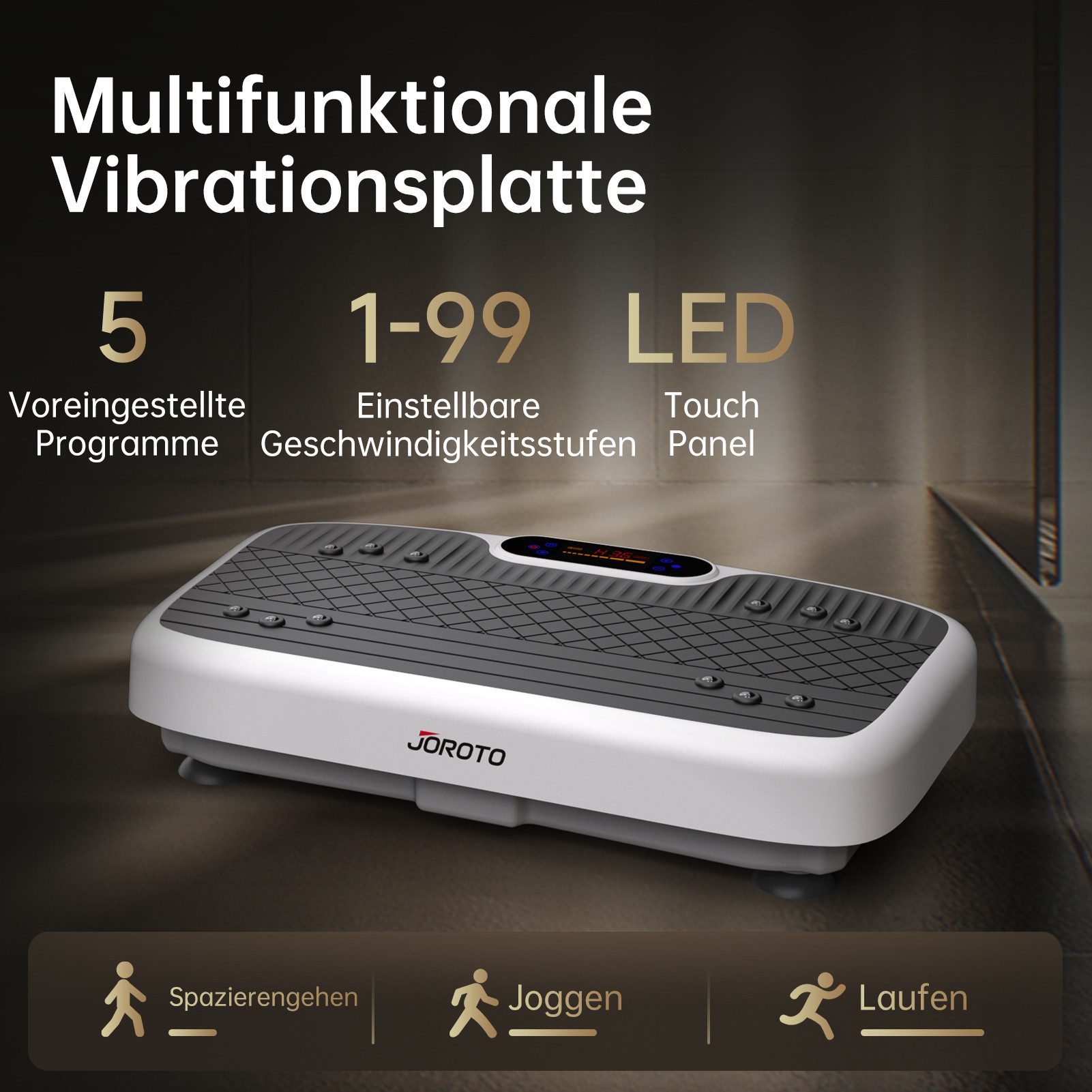 JOROTO Vibrationsplatte JOROTO leise und rutschfeste Vibrationsplatte für zu Hause
