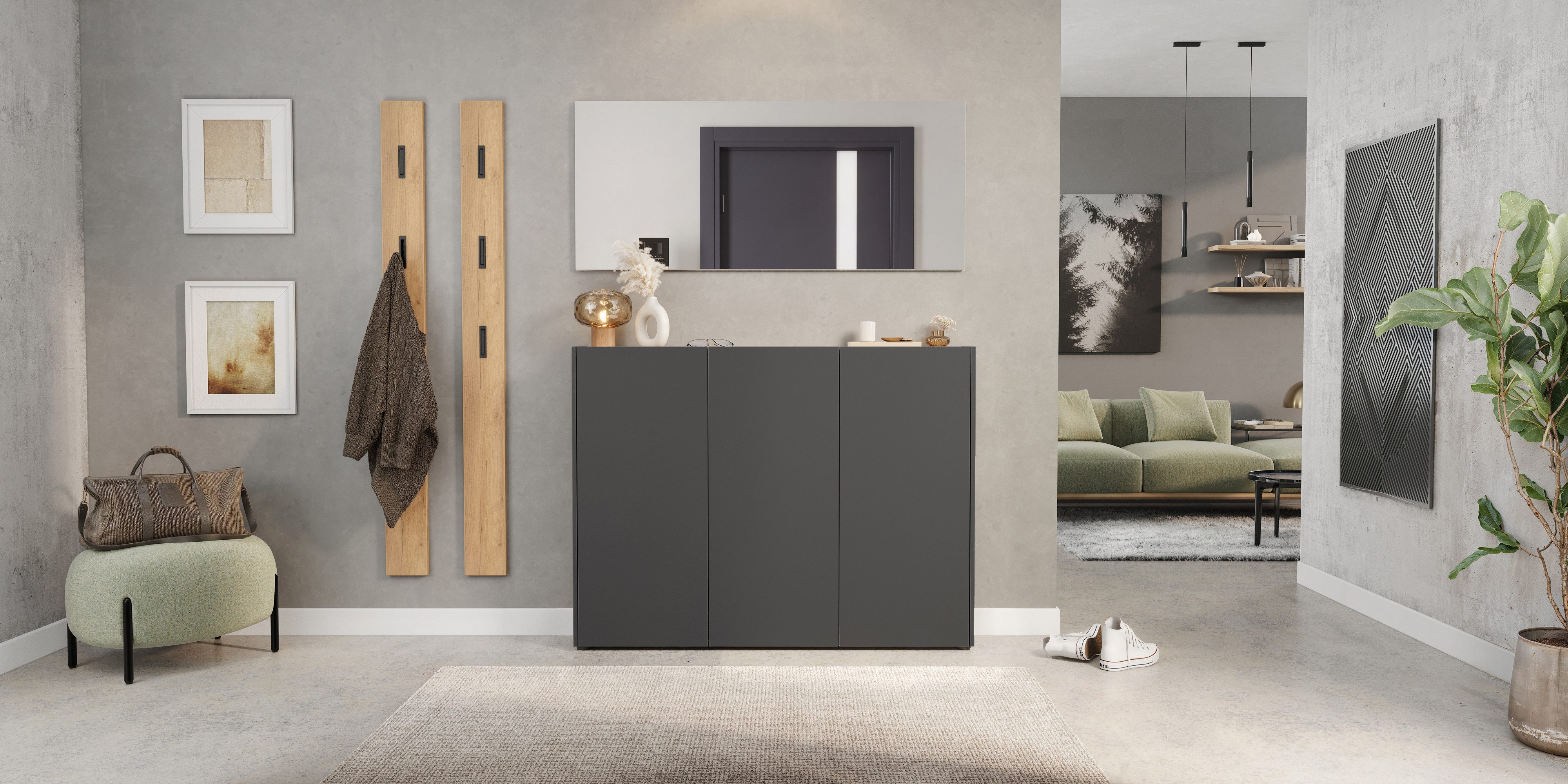 GERMANIA Mehrzweckschrank GW-Libbiano (1-St) griffloses Design günstig online kaufen