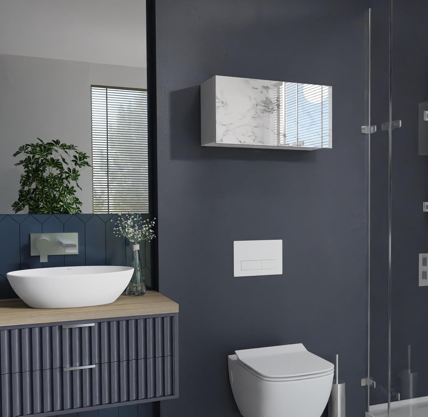 Platan Room Hängeschrank Badmöbel Badschrank 60, 80 oder 120cm breit Hochglanz