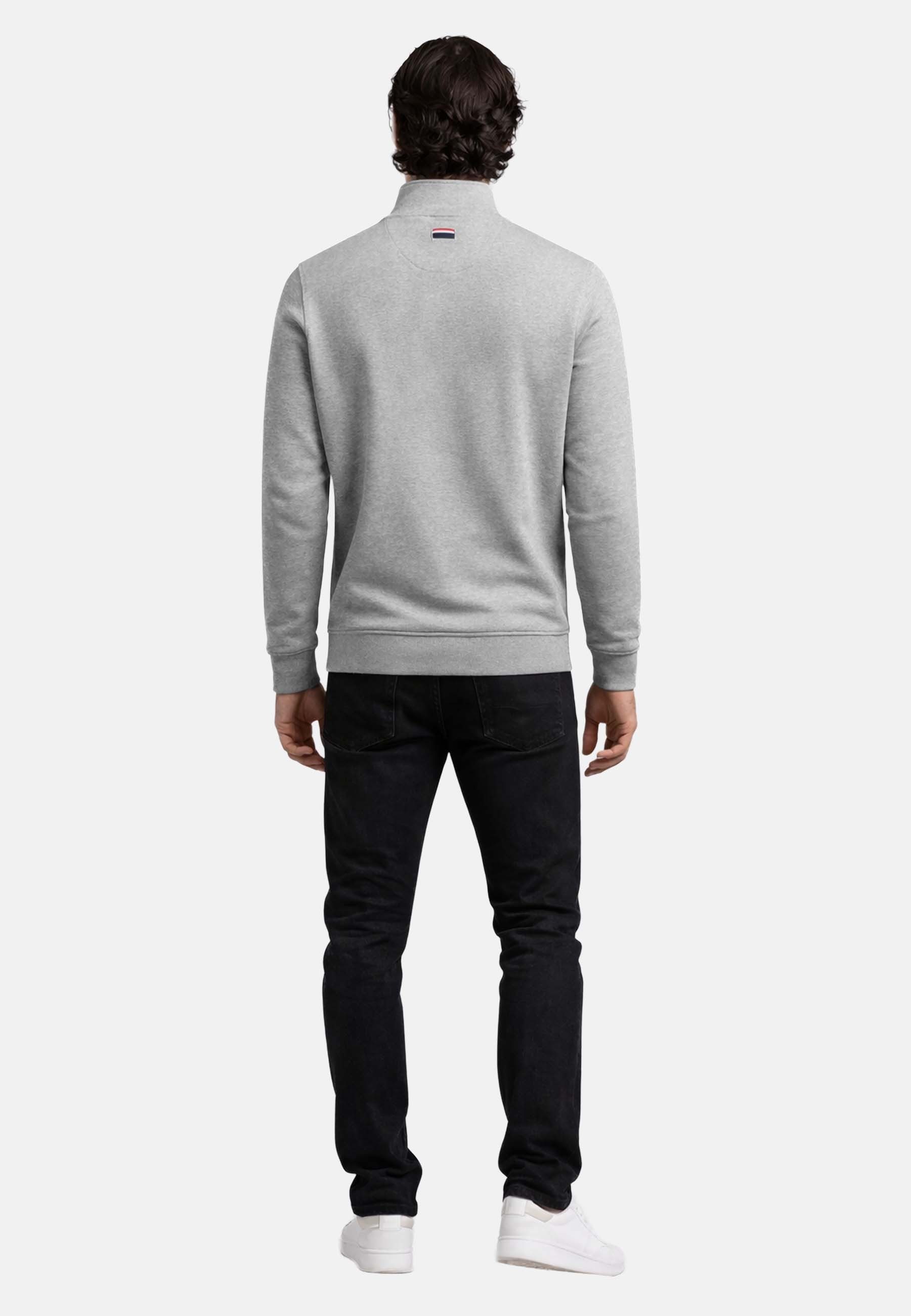 U.S. Polo Assn. Stehkragenpullover USJaaspa – Herren Sweatshirt mit Half-Zip Baumwoll-Viskose-Mix, weich, atmungsaktiv und mit Logo-Stickerei – Bild 4 von 5