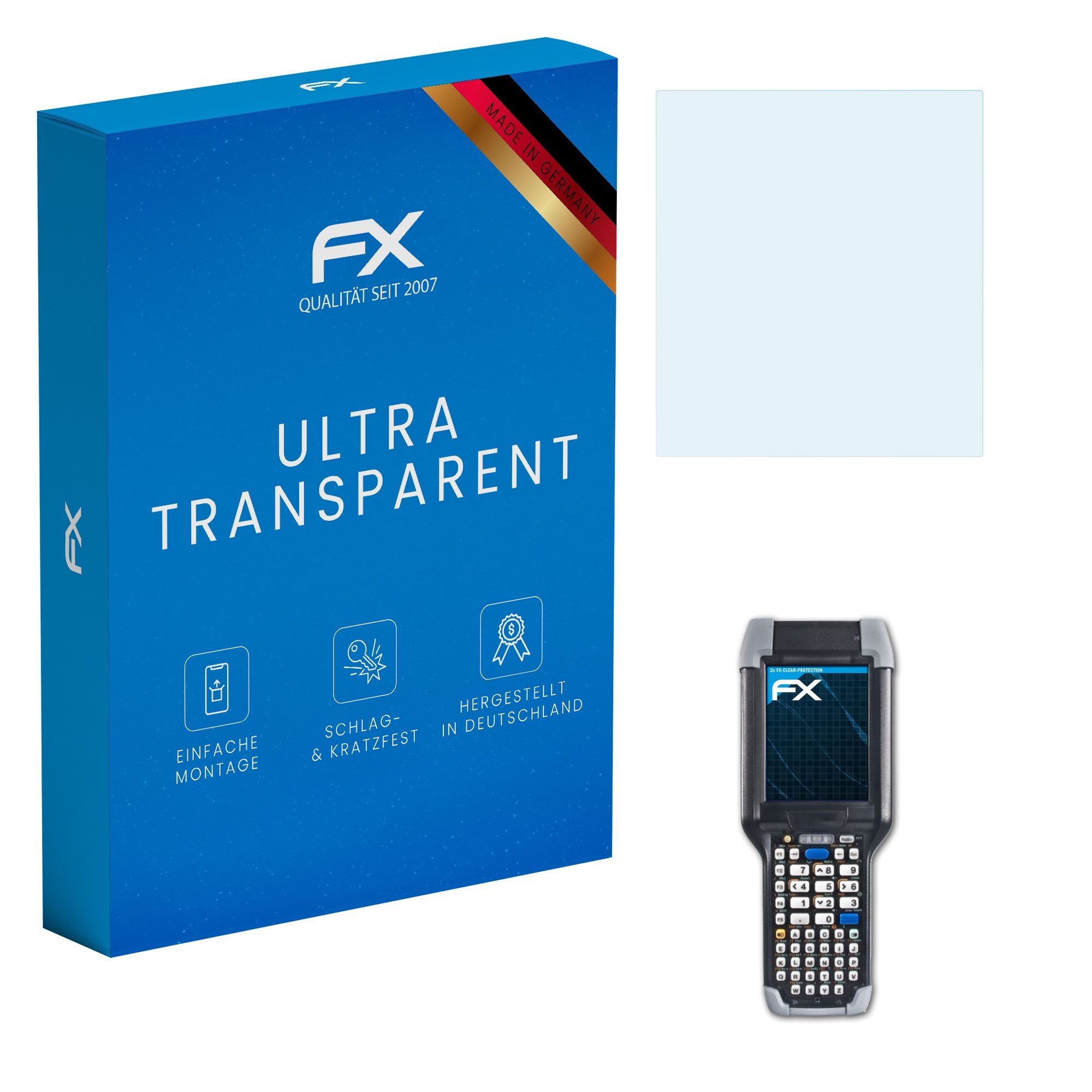 atFoliX Schutzfolie Displayschutz für Honeywell CK3X, (2er Set), Ultraklar und hartbeschichtet