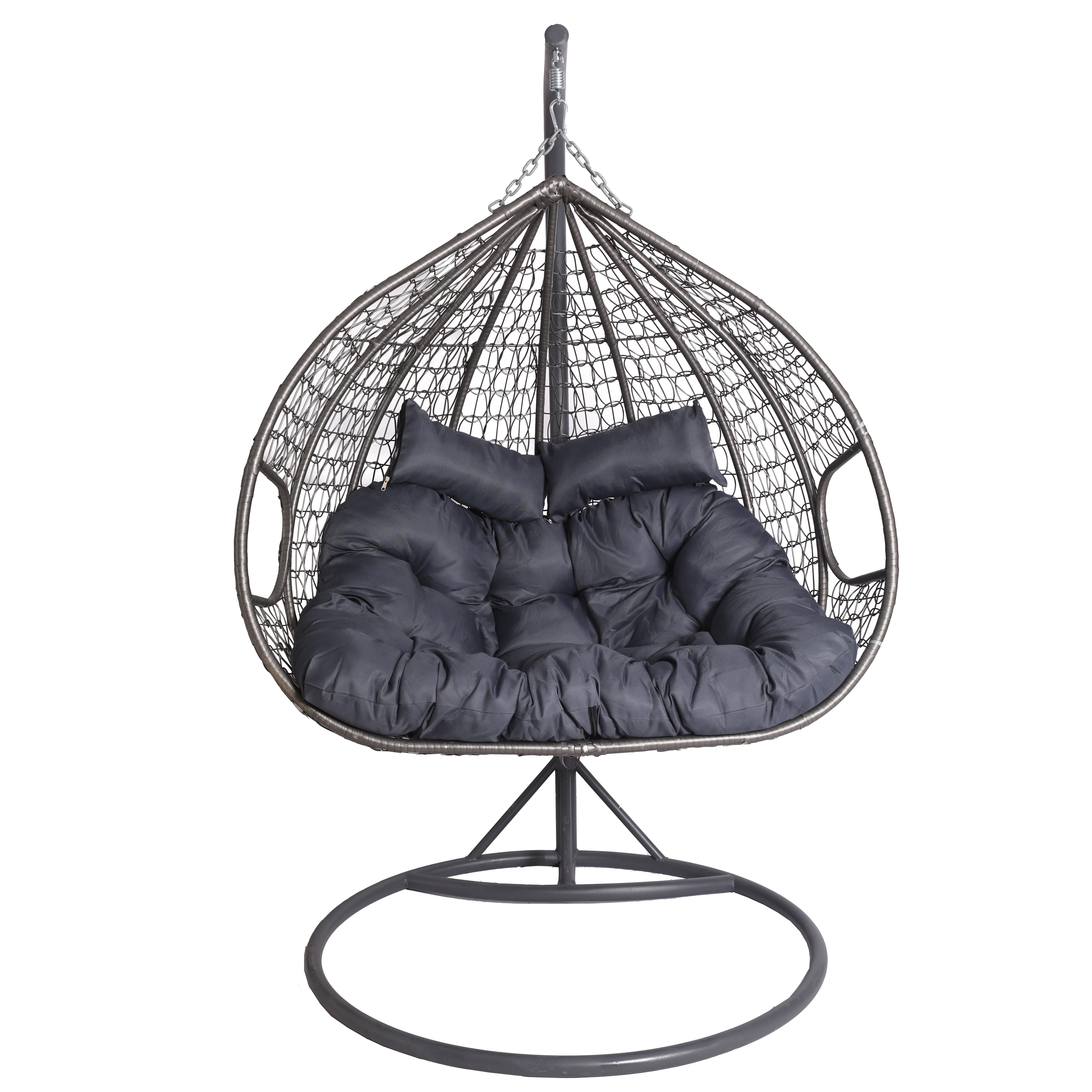 2mGoods Hängesessel Hängestuhl mit Gestell 2 Personen outdoor
