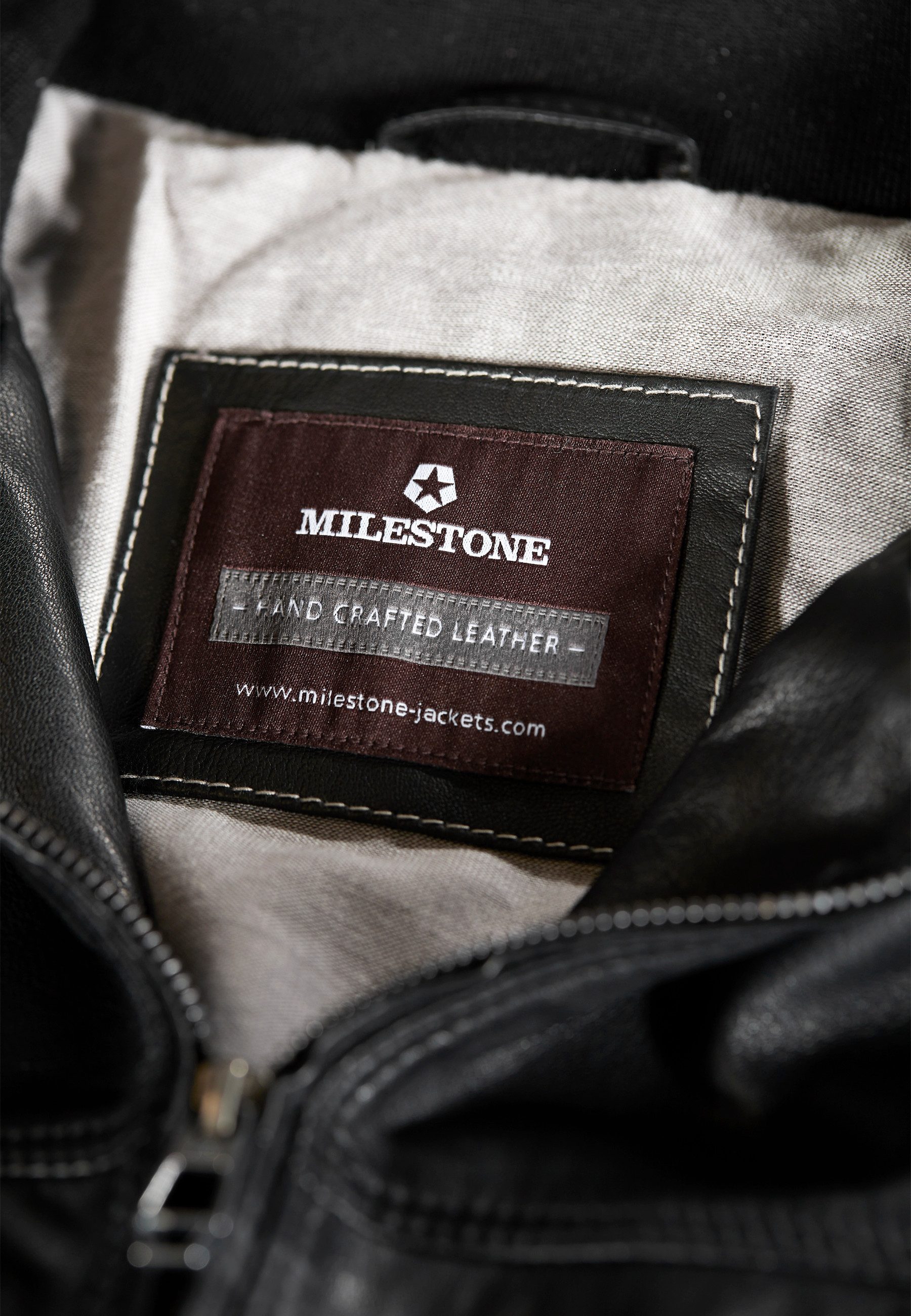 Milestone Lederjacke MSGilberto fein genarbtes Lammleder