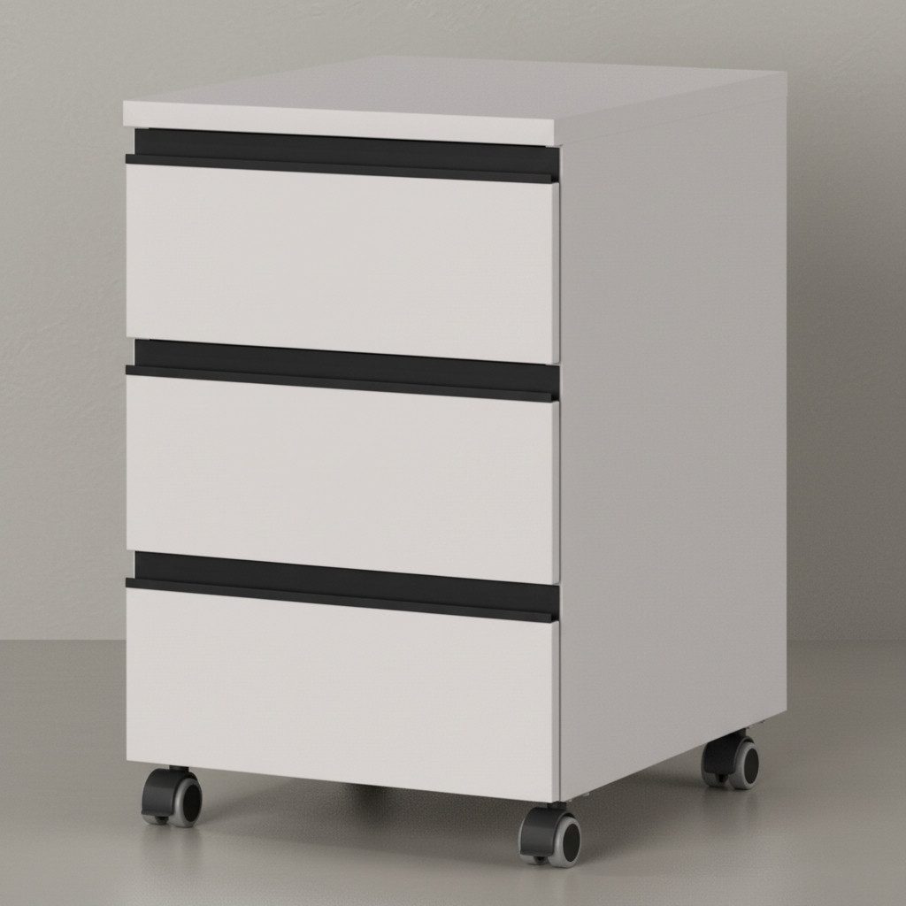 KADIMA DESIGN Rollcontainer Bürocontainer "Stuttgart", 3 Schubladen Soft-Close, Büro & Home Office, (Soft-Close Dämpfung, Styroporfreie Verpackung, Made in Germany), Metallgriffe, Büromöbel, Stoßfeste Kanten, Mobil auf Rollen