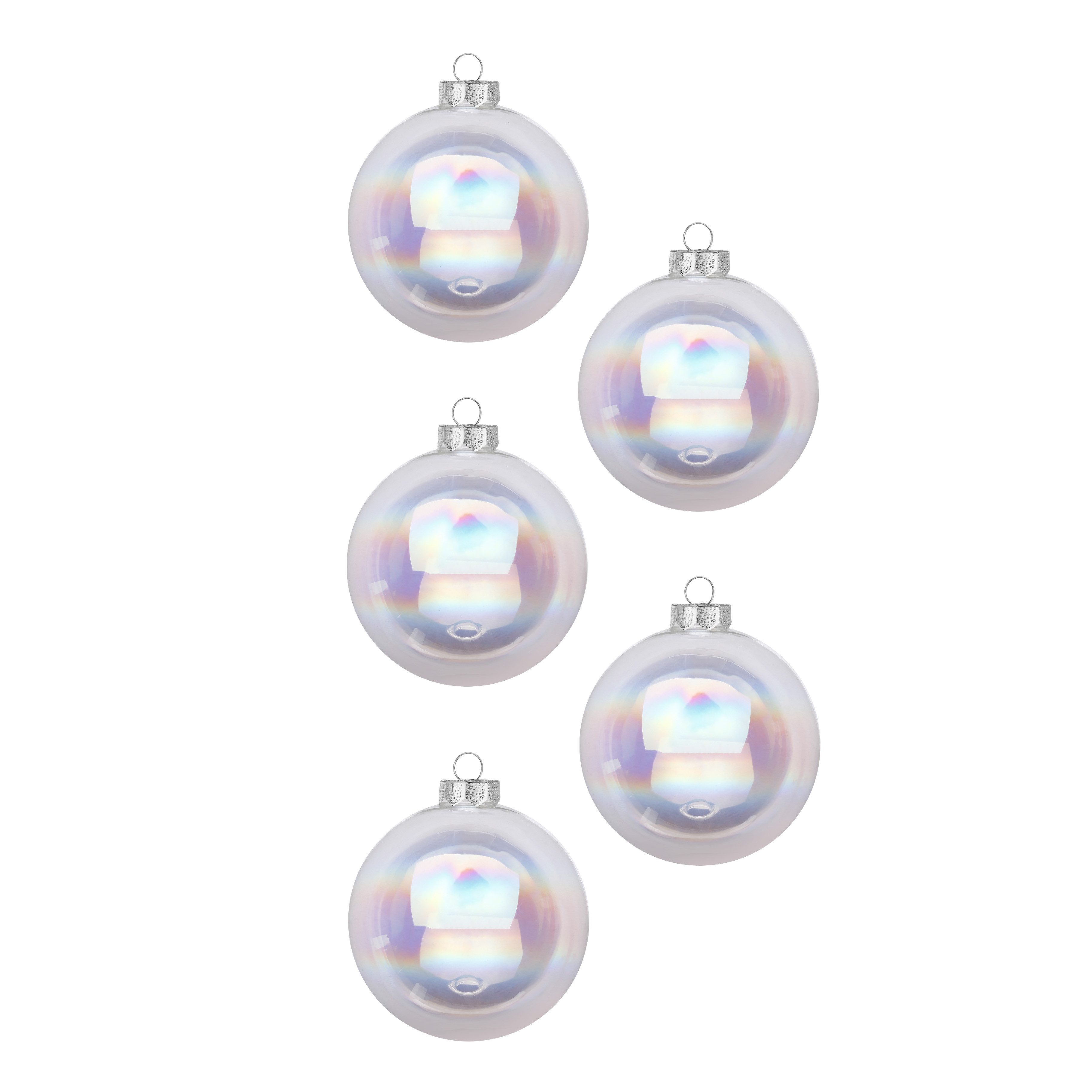 MAGIC by Inge Weihnachtsbaumkugel, aus Glas, 60 Kugeln 4-7 cm, mit 100 Aufhängern