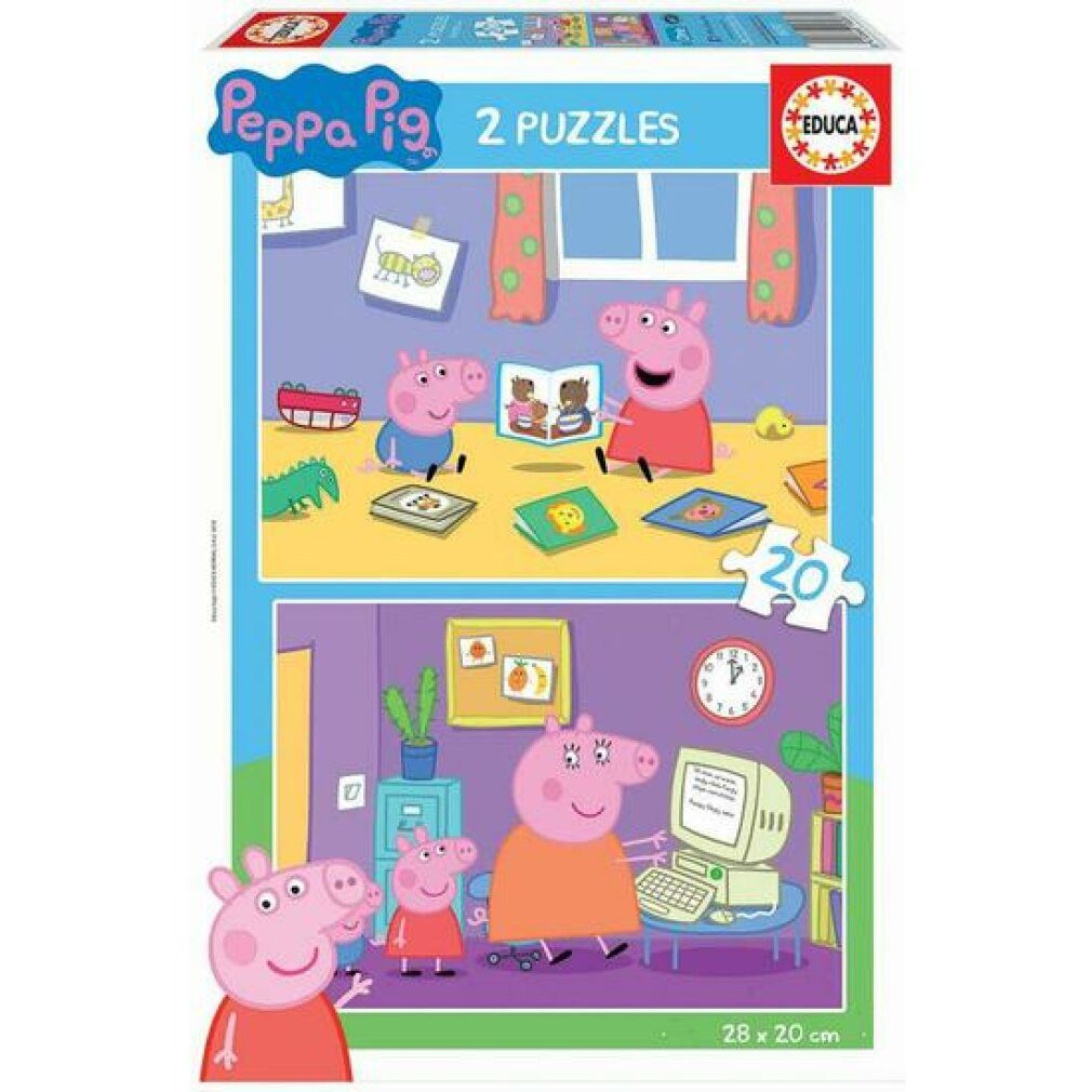 Educa Puzzle Set Of 2 Puzzles From Peppa Big, 2 X 20 Pieces, Puzzleteile