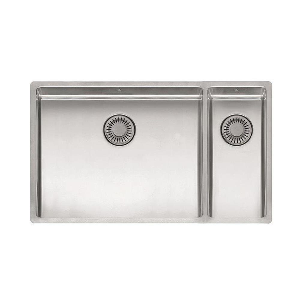 Edelstahlspüle New York 50/18X40 Edelstahl Becken links mit Handbetätigung