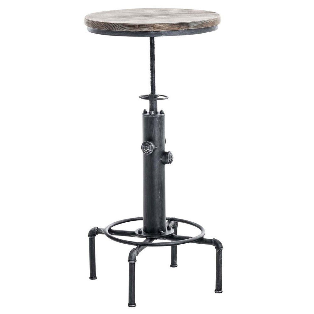 CLP Stehtisch Bartisch Bistrotisch Partytisch (Spar-Set, 1-St., Ø 50 cm höhenverstellbar), höhenverstellbar 79-100 cm, Massivholz, Metall