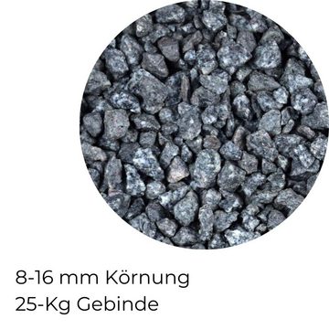 GarPet Zierkies Granitsplitt Hellgrau 8-16 mm 25 Kg