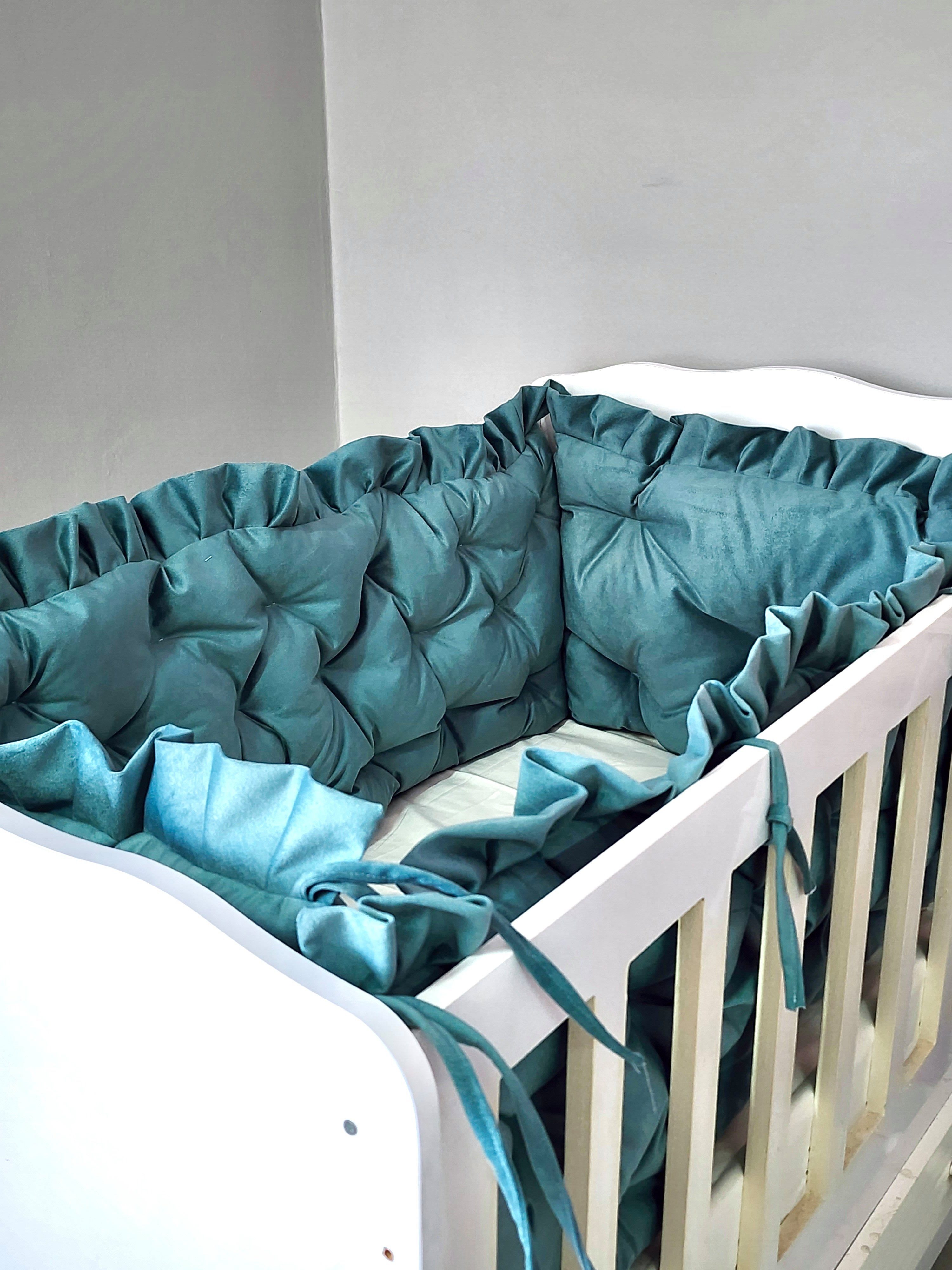 Baby Fancyroom Bettnestchen Samt Bettumrandung Nestchen günstig online kaufen