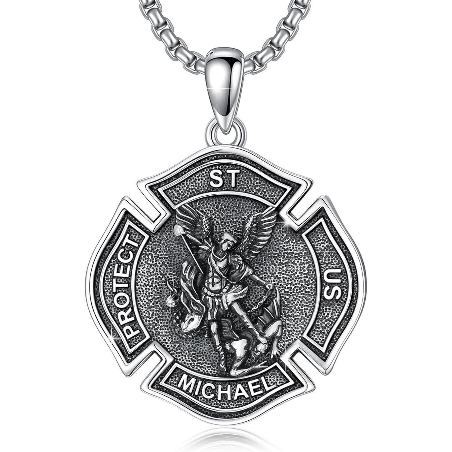LuxusKollektion Kette mit Anhänger Halskette 925 Sterlingsilber St Michael St St Michael Halskette 3