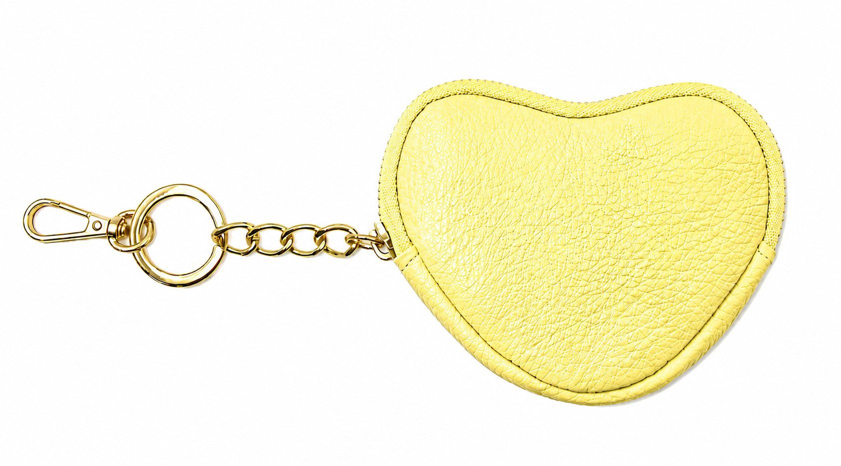 Cassandra Accessoires Mini Geldbörse Schlüsselanhänger Herz, Echt Leder - Made in Italy