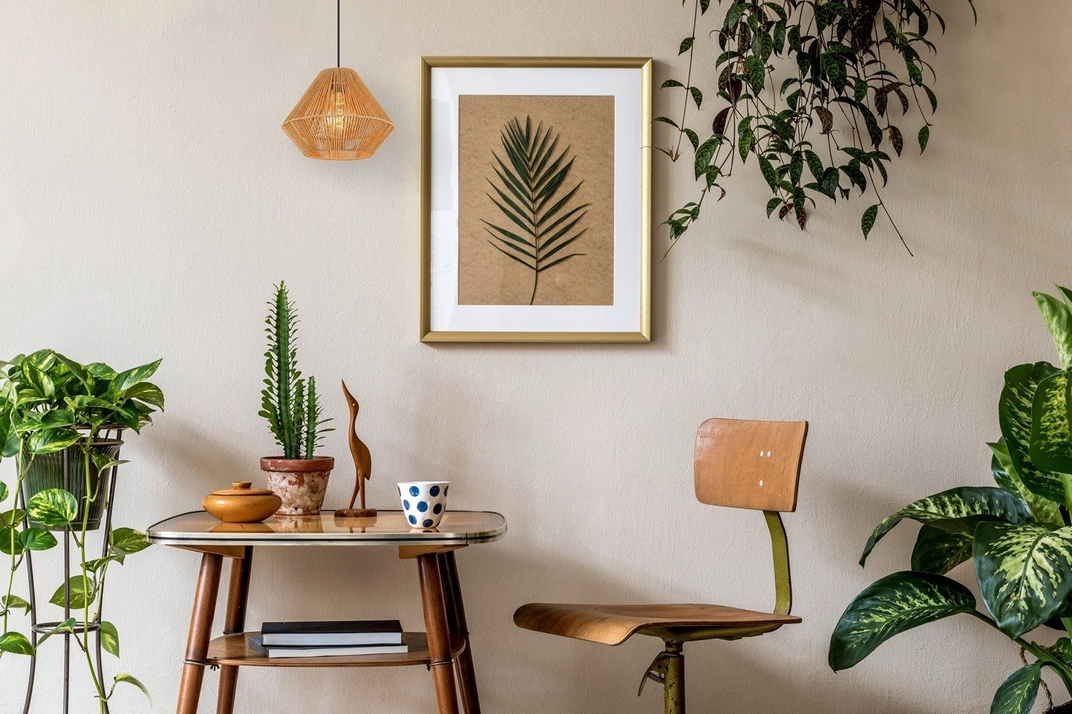 GLOBO LIGHTING Pendelleuchte HOUDINI, 1-flammig, Beige, Schwarz, Metall, oh günstig online kaufen