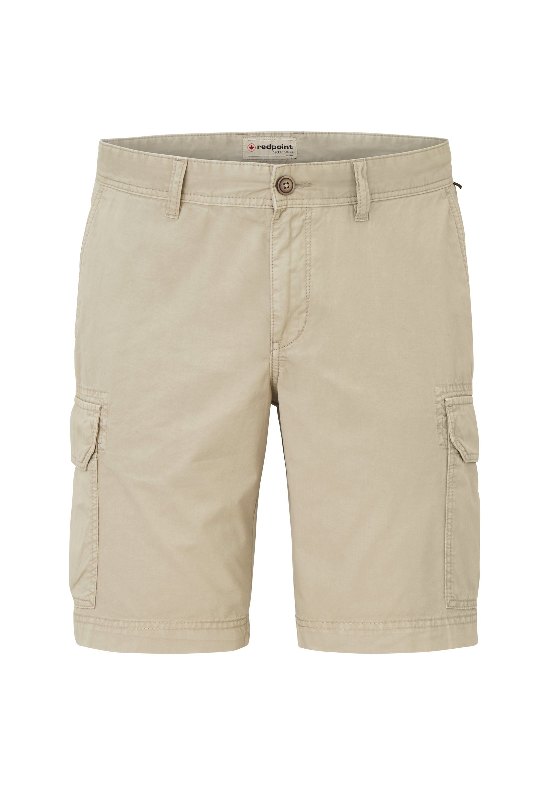 Redpoint Cargobermudas CALGARY reiner aus Straight-Fit sand Baumwolle Bermudas