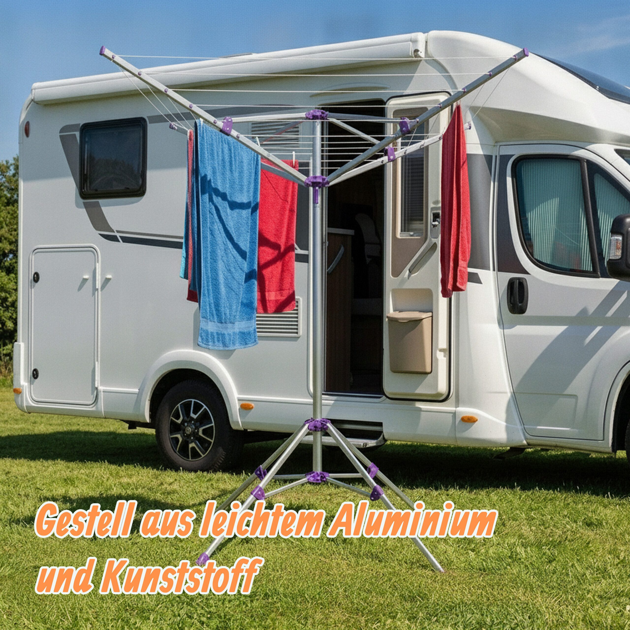 relaxdays Wäschespinne 19 m Leine mit Standfuß – Bild 5 von 5