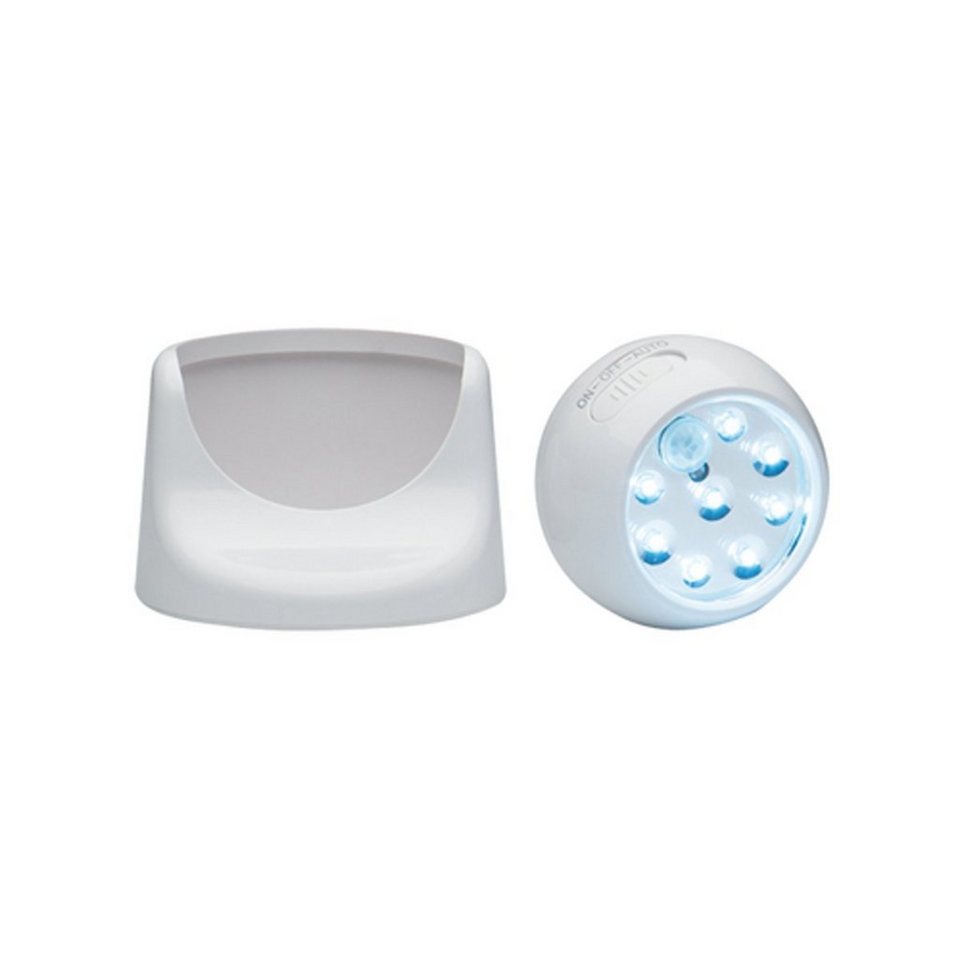 Best Direct® LED Wandleuchte Vigilamp, 3 Funktionen, LED fest integriert,  Warmweiß, Bewegungsmelder, 8 LED, 53 Lumen, Ip44