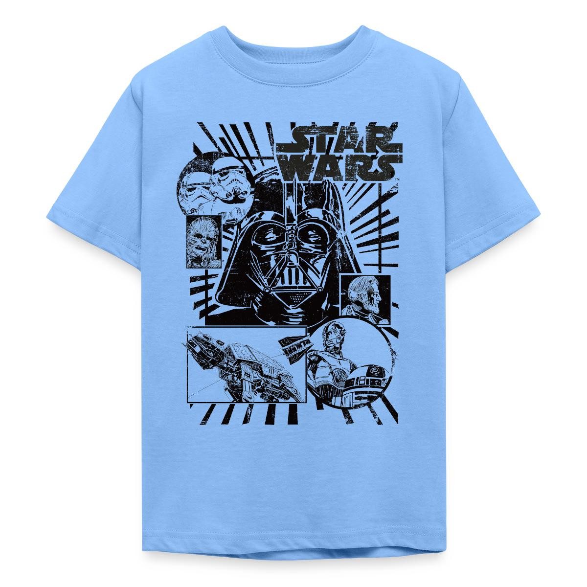 T-Shirt Star Wars Charaktere Darth Vader Chewbacca C3PO Teenager T-Shirt
